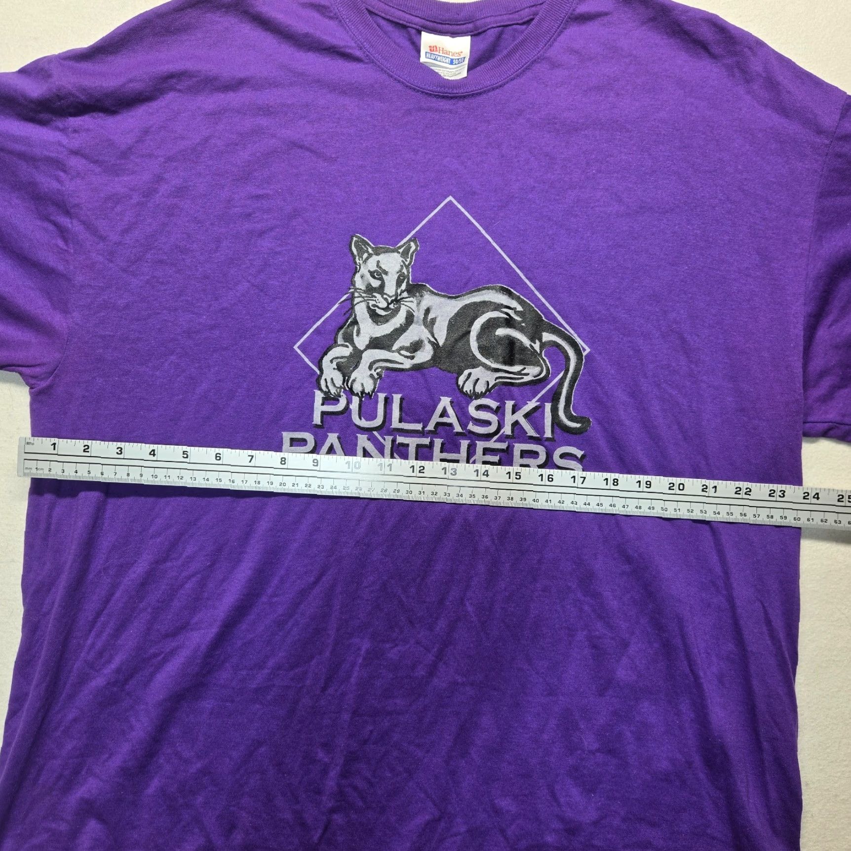 Hanes Hanes Shirt Adult Men's 2XL Purple Pulaski Panthers Virginia VA Tee T-Shirt XXL Size US XXL / EU 58 / 5 - 4 Thumbnail