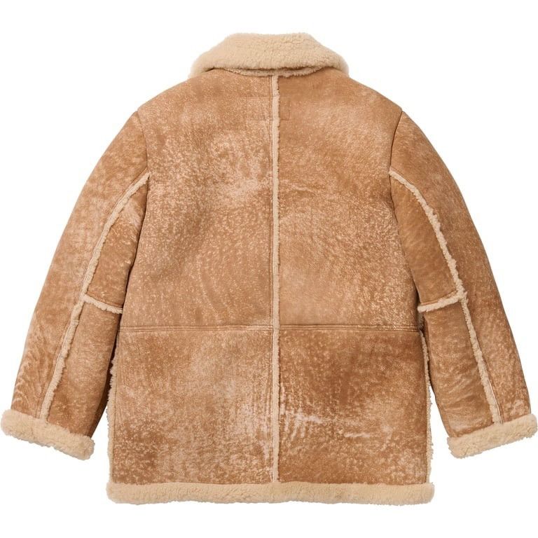 Schott × Supreme Supreme®/Schott® Shearling Coat Tan FW25 Sheepskin Size XL Size US XL / EU 56 / 4 - 2 Thumbnail