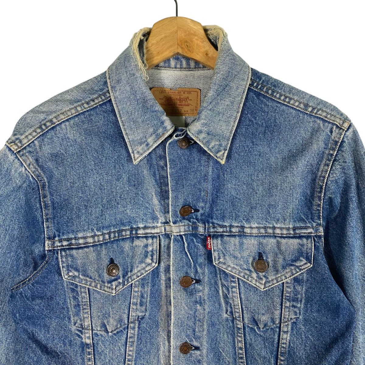 Levi's × Levi's Vintage Clothing × Vintage Vintage Levis Denim Truckers Jacket 70505-0217 Size US S / EU 44-46 / 1 - 7 Thumbnail