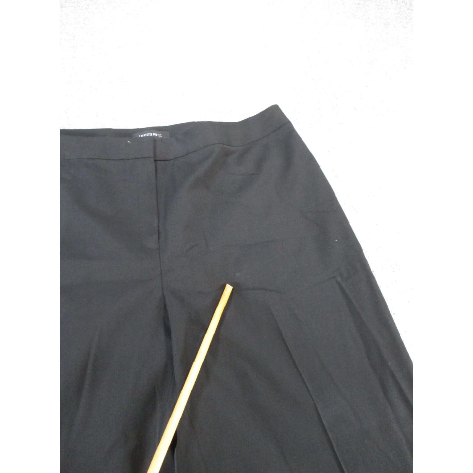 Vintage Lafayette 148 Dress Pants Womens 14 Black Virgin Wool Slacks Size 36" / US 14 / IT 50 - 4 Thumbnail