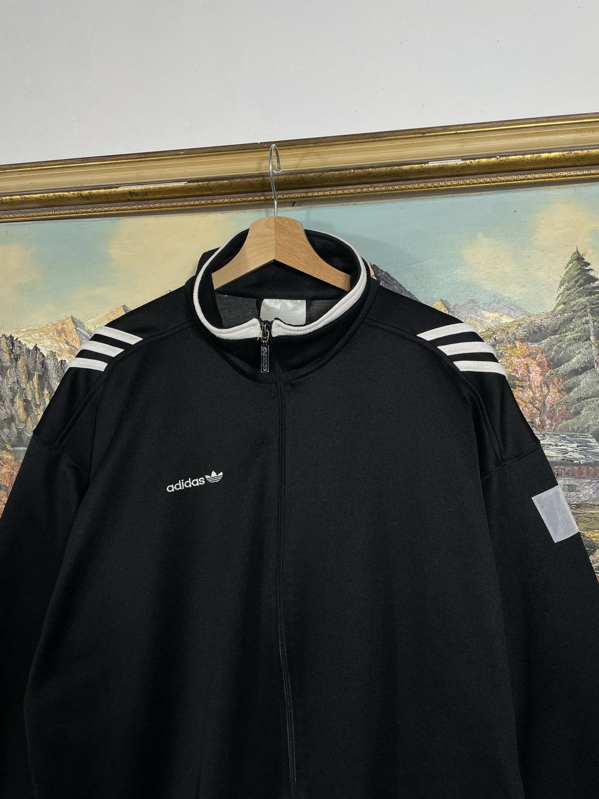 Adidas × Vintage Adidas Vintage Y2k Zip Black Track Jacket Sweatshirt Cyber Size US L / EU 52-54 / 3 - 5 Thumbnail