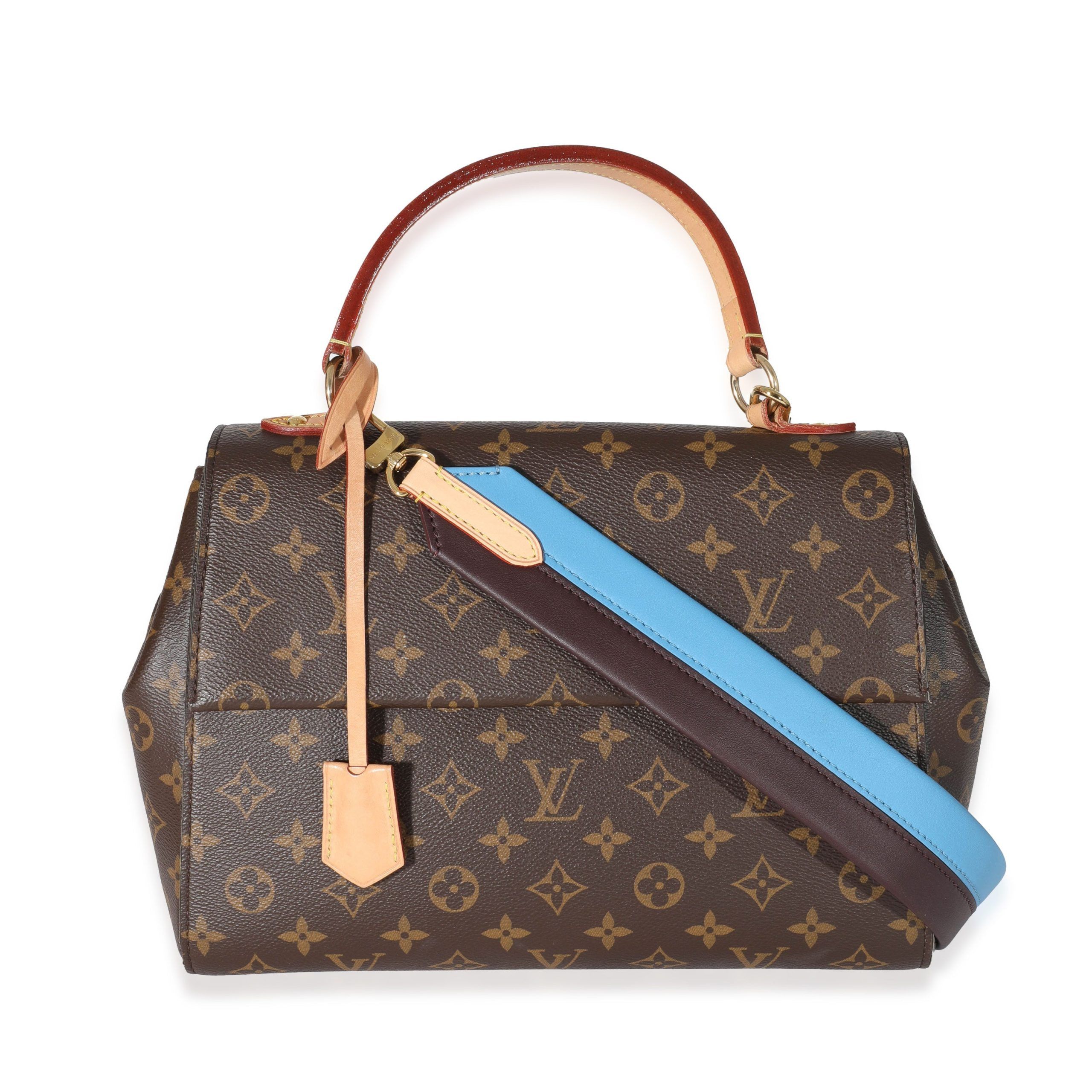 image of Louis Vuitton Monogram Canvas Blue Glacial Cluny Mm, Women's