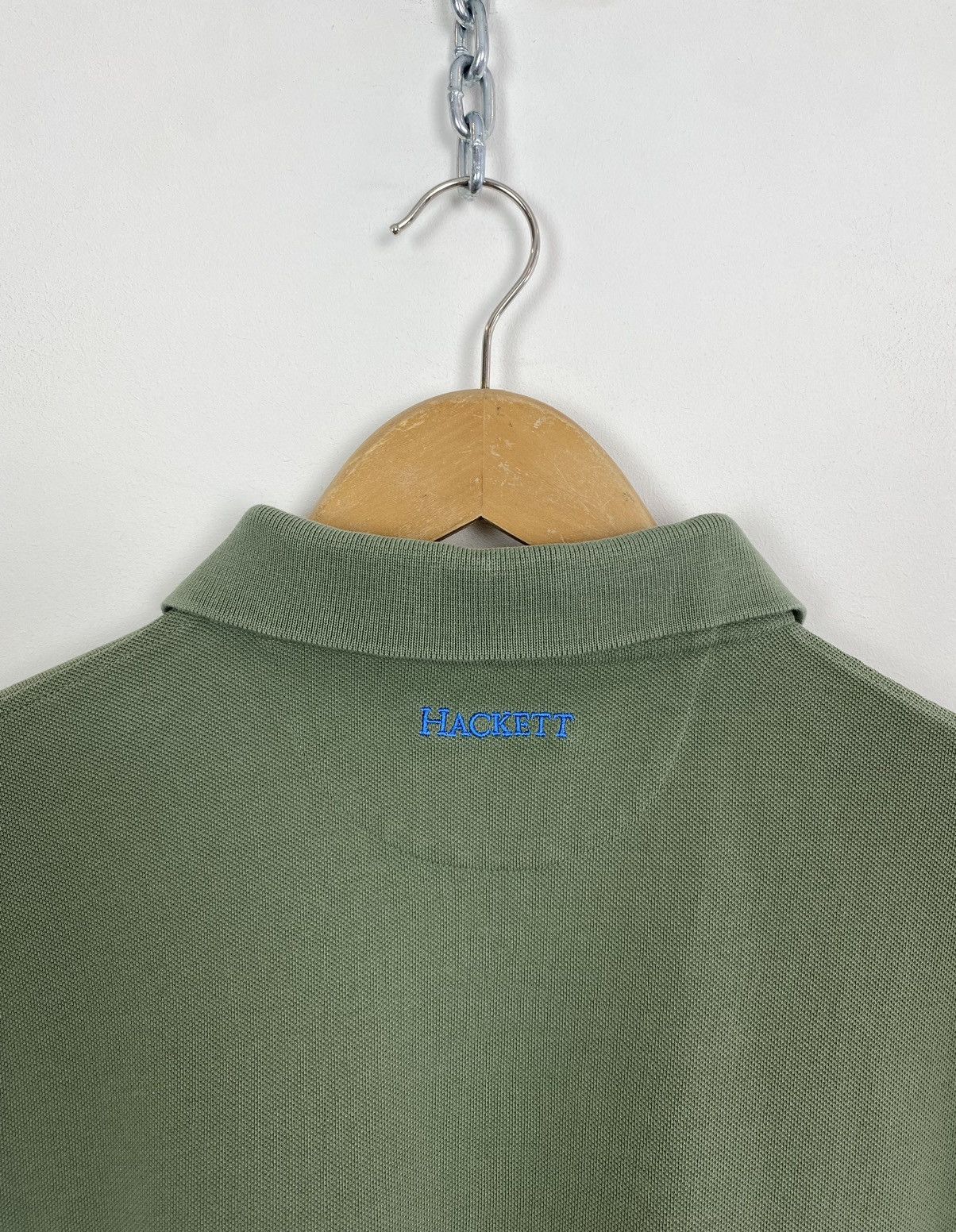 Pretty Green Hackett London Short Sleeve Slim Fit Polo Shirt Khaki Green Size US XXL / EU 58 / 5 - 7 Thumbnail