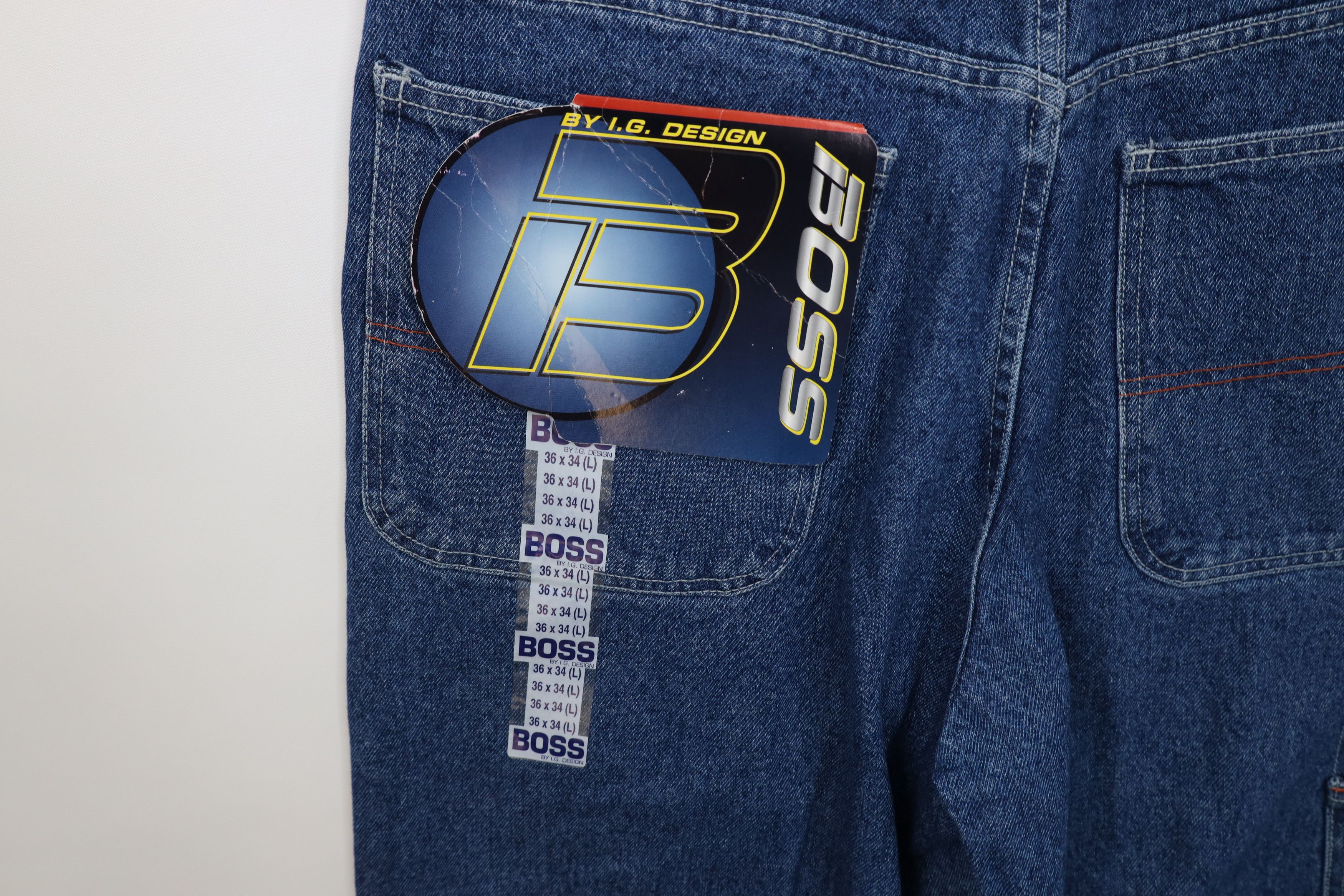 Vintage Deadstock Vintage 90s Boss Streetwear Wide Leg Jeans Size US 36 / EU 52 - 15 Thumbnail