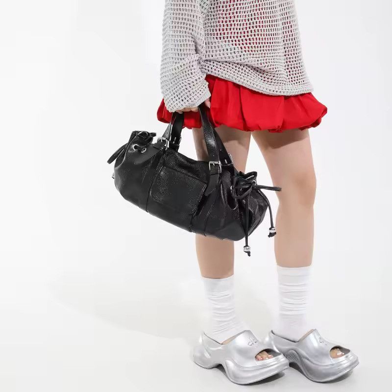Other Streetwear PU Leather Retro Vintage Style Shoulder Bag Y2k Size ONE SIZE - 1 Thumbnail