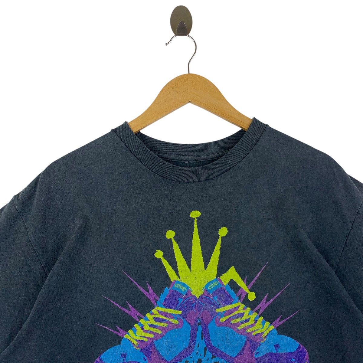 Stussy × Vintage Vintage 90s STUSSY sneakers big printed streetwear tee Size US L / EU 52-54 / 3 - 2 Thumbnail