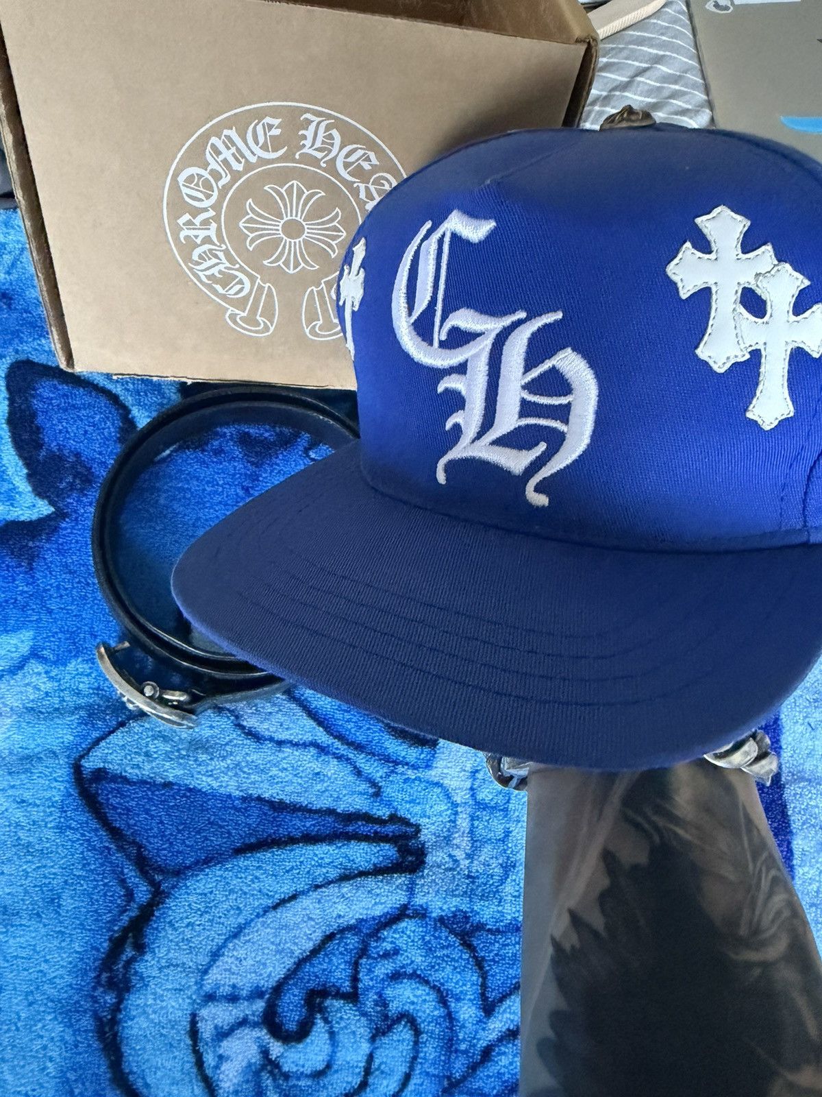 Chrome Hearts CHROME HEARTS BLUE FLOODED PATCH HAT Size ONE SIZE - 1 Thumbnail