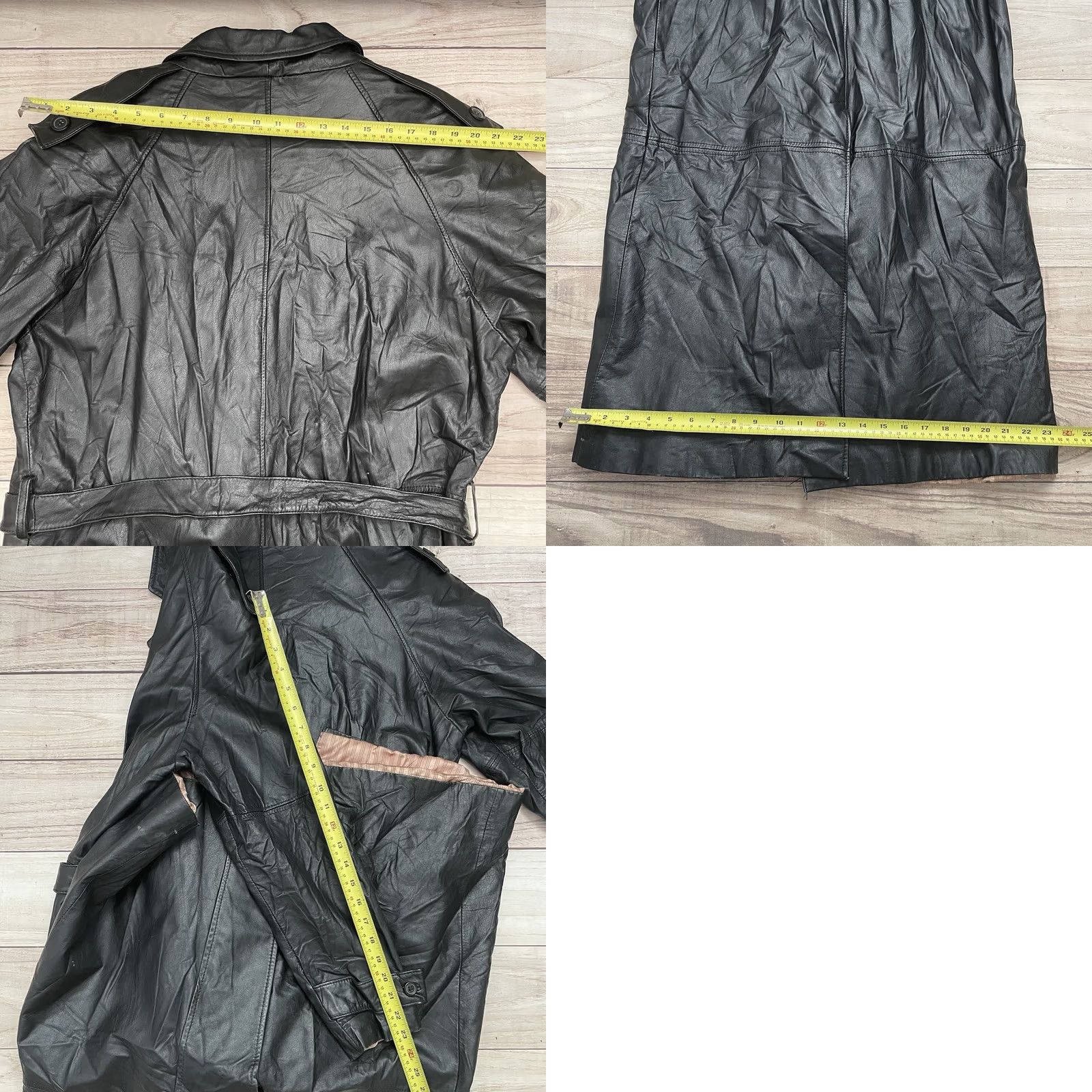 G-III VINTAGE G-III Global Identity Leather Belted Trench Coat Women's Black Size M 80s 90s Classic Coat Mens Womens Size M / US 6-8 / IT 42-44 - 9 Thumbnail