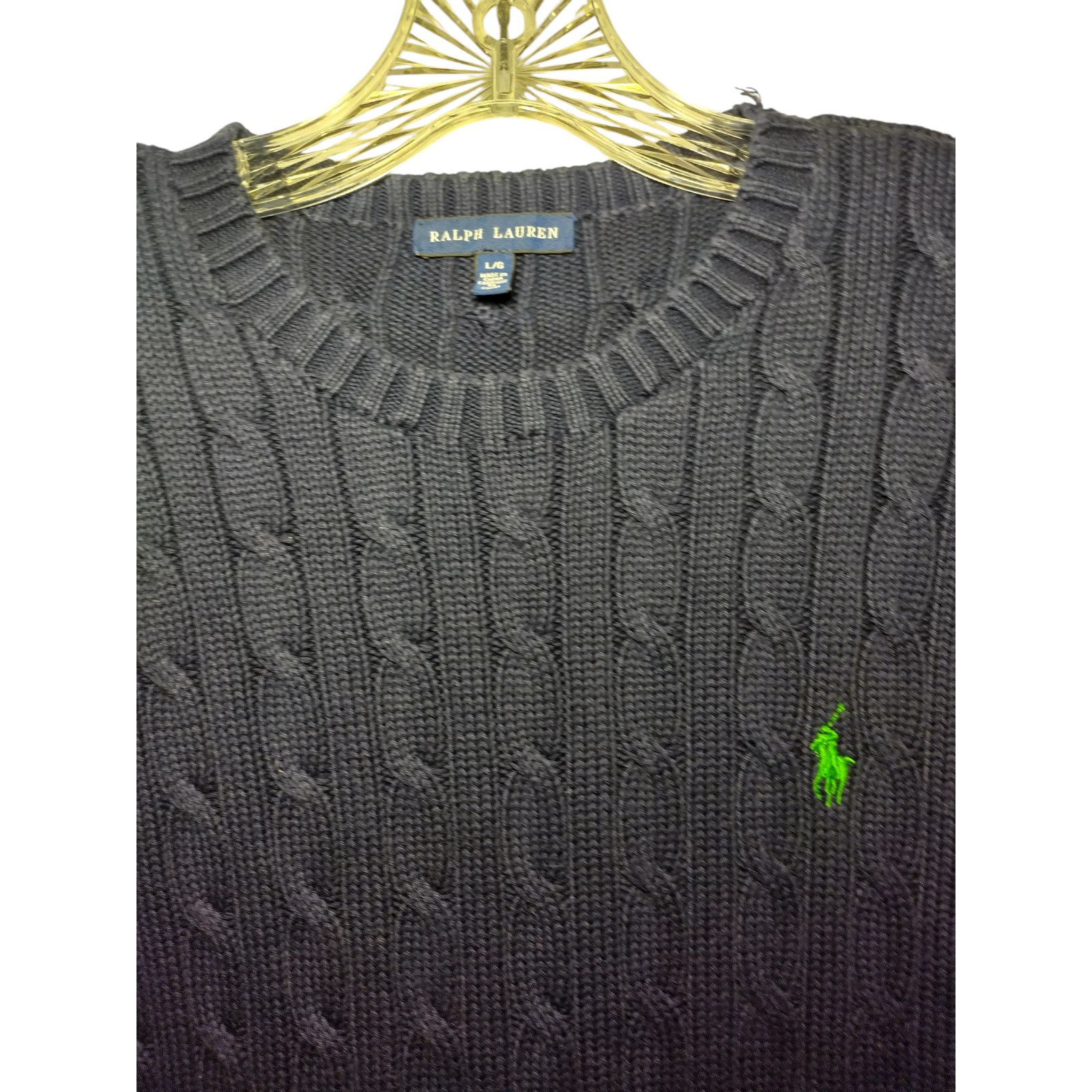 Ralph Lauren Ralph Lauren Sweater Women's Sz Lg Navy Blue Long Sleeve Size L / US 10 / IT 46 - 9 Thumbnail