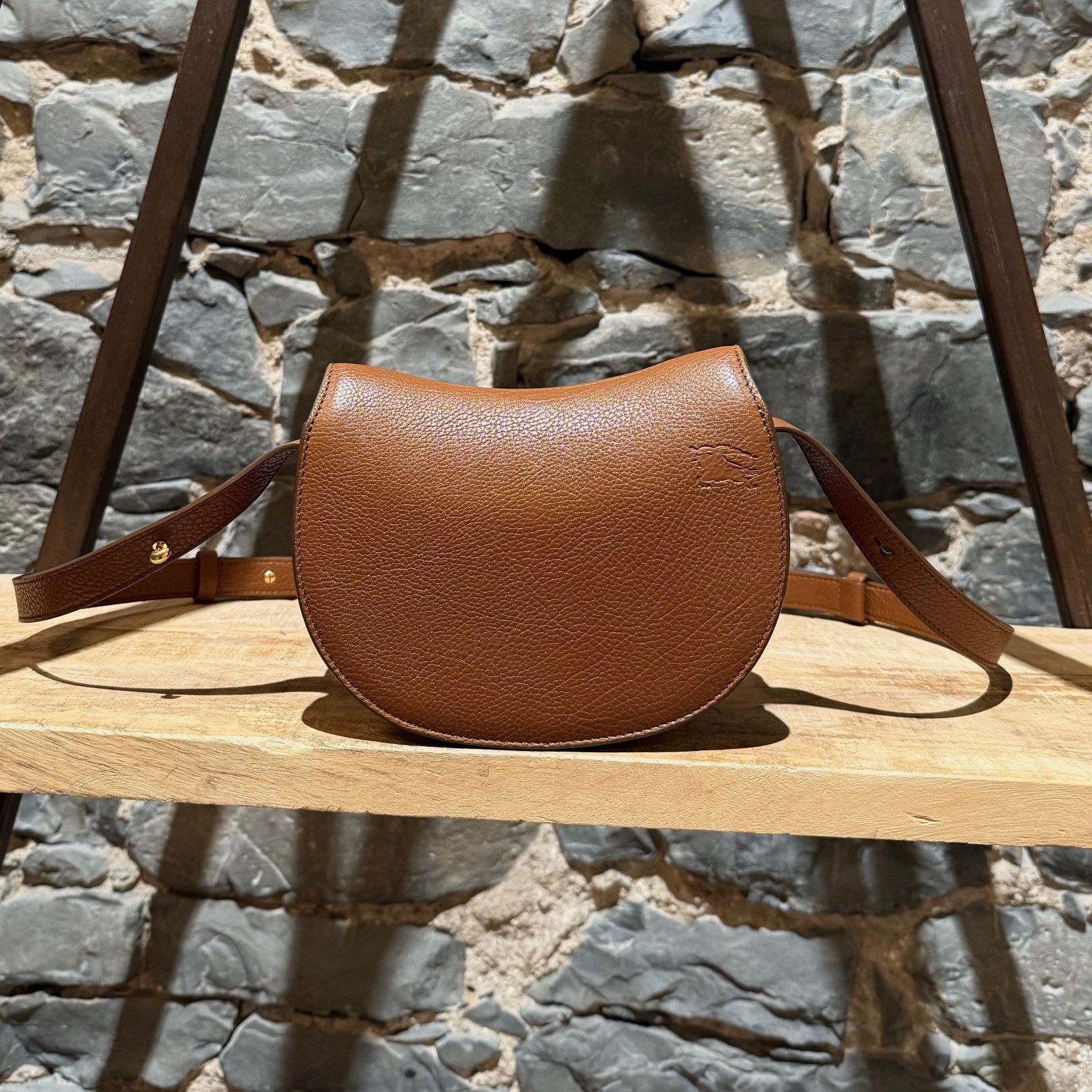 Burberry Burberry Brown Leather Rocking Horse Halfmoon Mini Bag Size ONE SIZE - 4 Thumbnail
