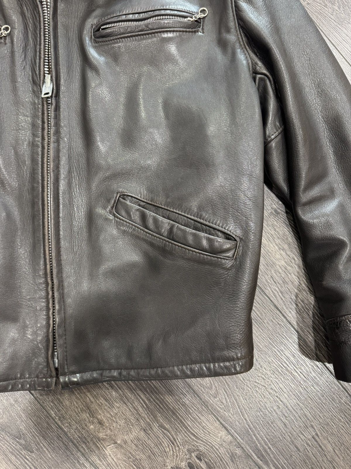Schott Schott 544 deep brown cowhide leather jacket size 48 Usa Size US XXL / EU 58 / 5 - 7 Thumbnail