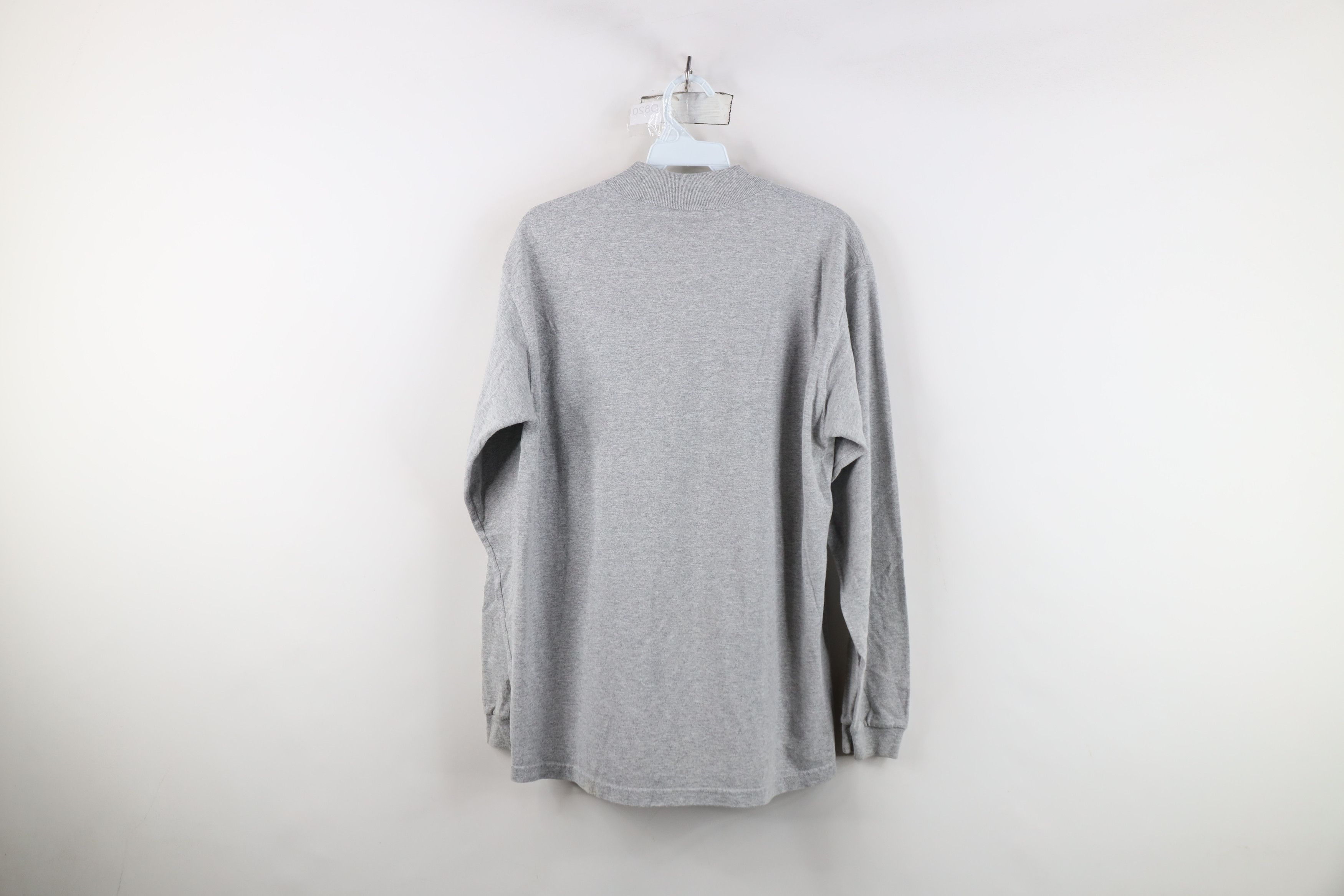 Vintage Vintage 90s Streetwear Mock Neck Long Sleeve T-Shirt Gray Size US M / EU 48-50 / 2 - 12 Thumbnail