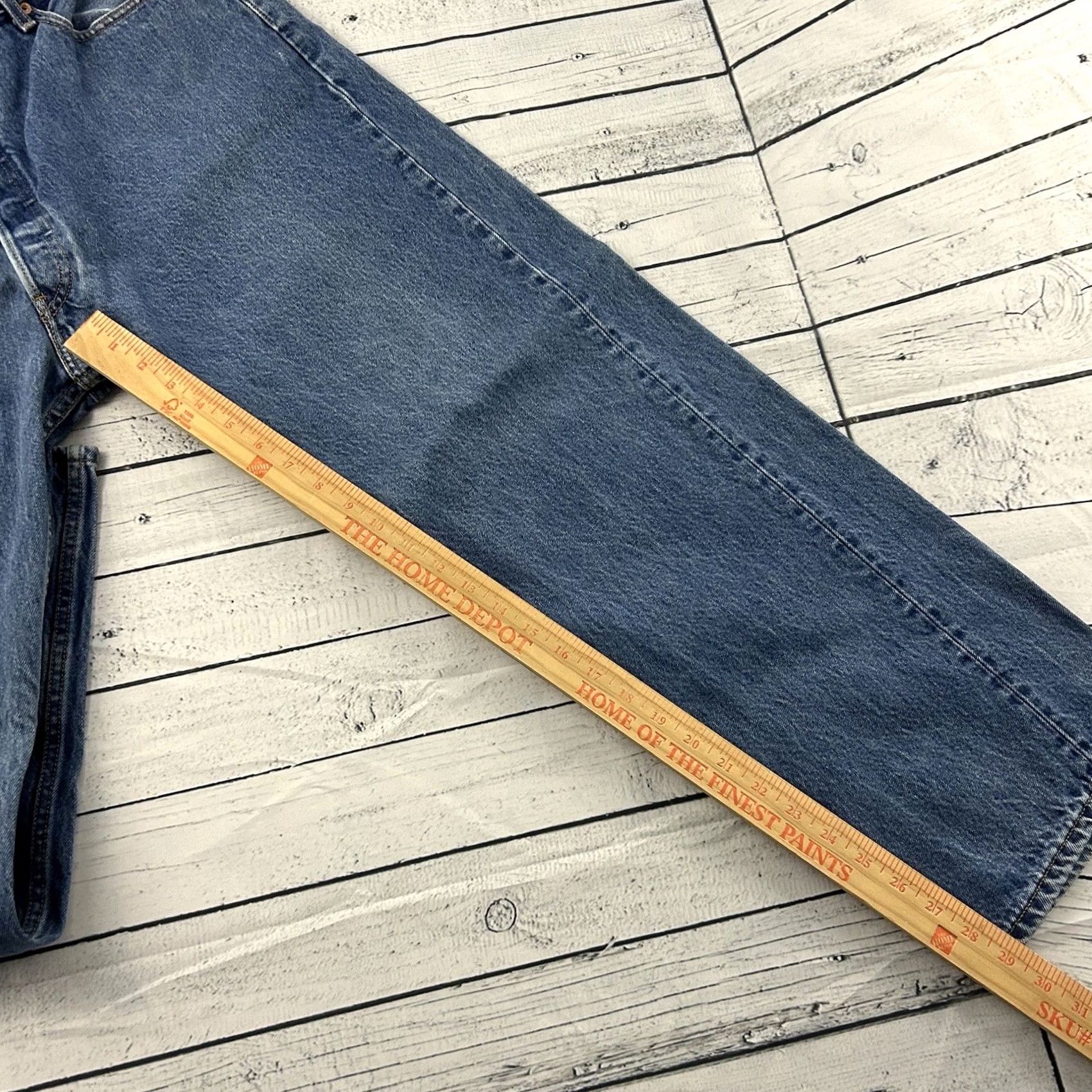 Levi's Levi's 501 XX Original Button Fly Medium Wash Denim Blue Jeans Men's 37x29 Jeans Regular 501 XX Mens Blue Denim Straight Jeans Size US 37 - 6 Thumbnail
