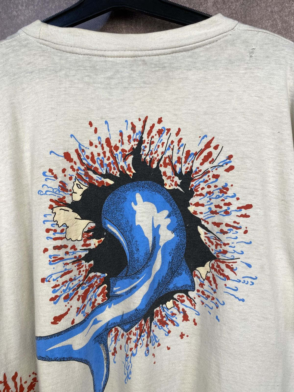 Vintage 80s Vintage Shark Attack 3D Bite Art Single Stitch Tees Size US S / EU 44-46 / 1 - 12 Thumbnail