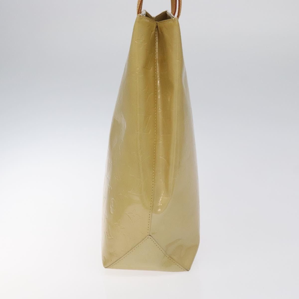 Louis Vuitton LOUIS VUITTON Monogram Vernis Reade MM Hand Bag Beige M91141 Size ONE SIZE - 4 Thumbnail