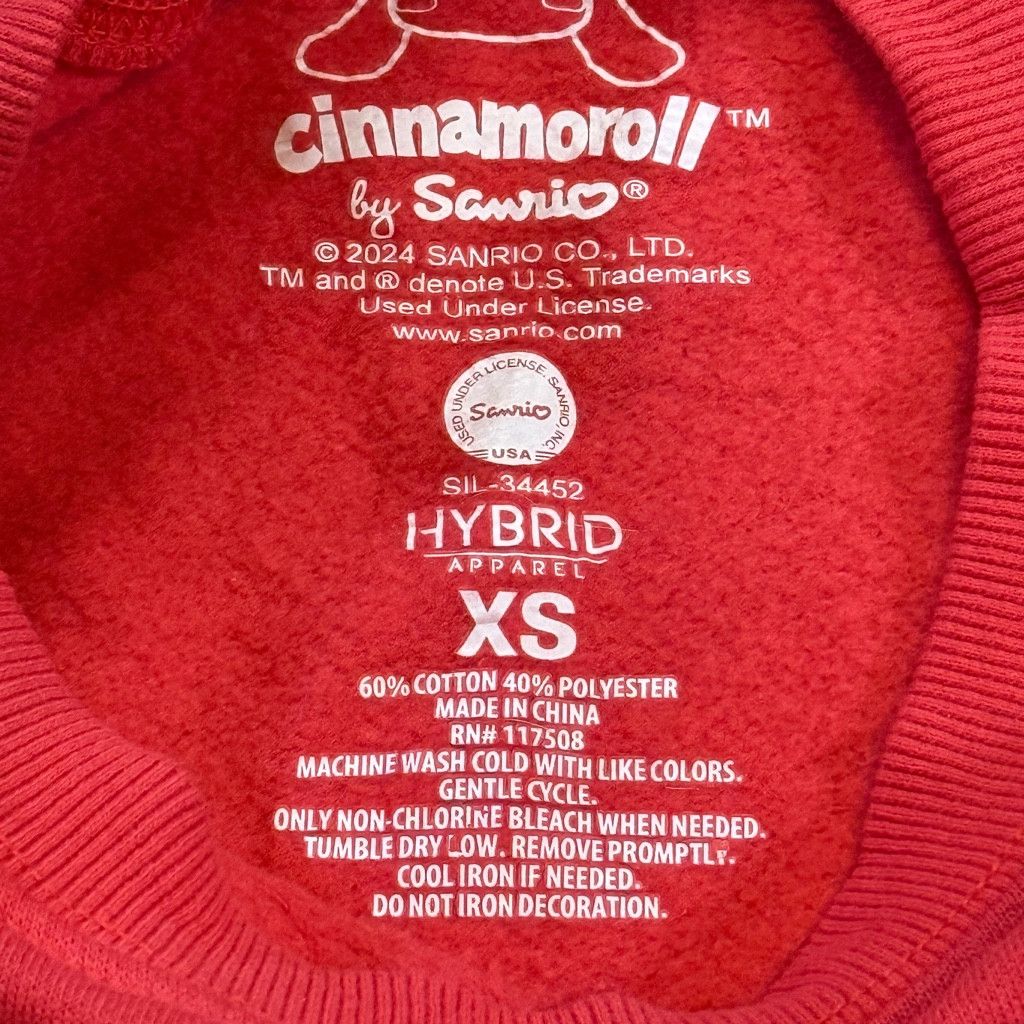 Other Cinnamoroll Women’s XS Red Graphic Sweatshirt Size XXS / US 00 / IT 34 - 7 Thumbnail