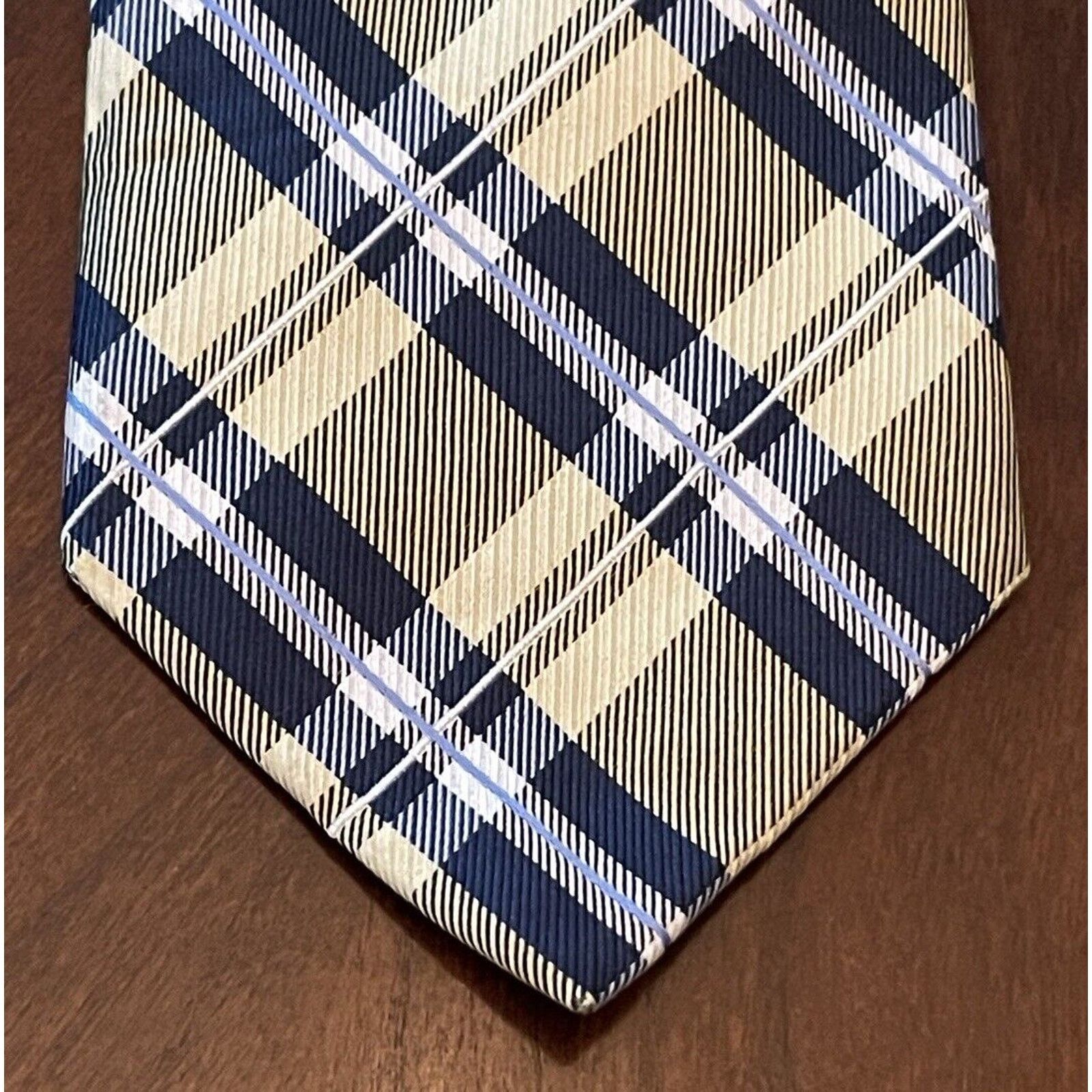 Arrow Arrow Gold Blue 100% Silk Men’s Neck Tie Made In China Size ONE SIZE - 1 Thumbnail
