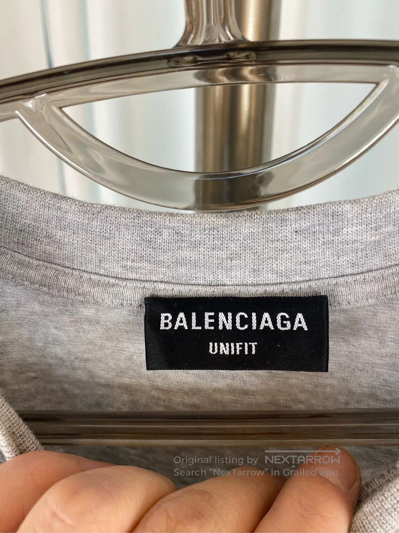 Balenciaga Balenciaga FBI Logo Gray Short Sleeve T-Shirt. Size US M / EU 48-50 / 2 - 3 Thumbnail