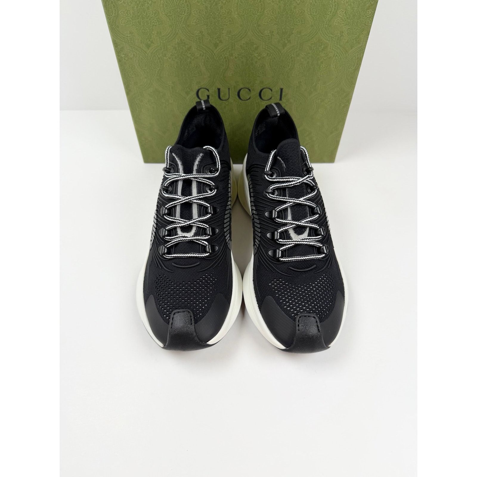 Gucci Size 7.5US - Gucci Run Knit Black Sneakers NEW Size US 7.5 / EU 40-41 - 3 Thumbnail
