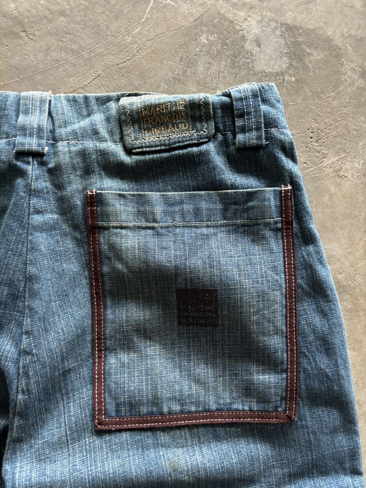 Marithe + Francois Girbaud RARE MFG marithe francois girbaud BAGGY STRAP WIDE LEG JEANS Size US 35 - 21 Thumbnail