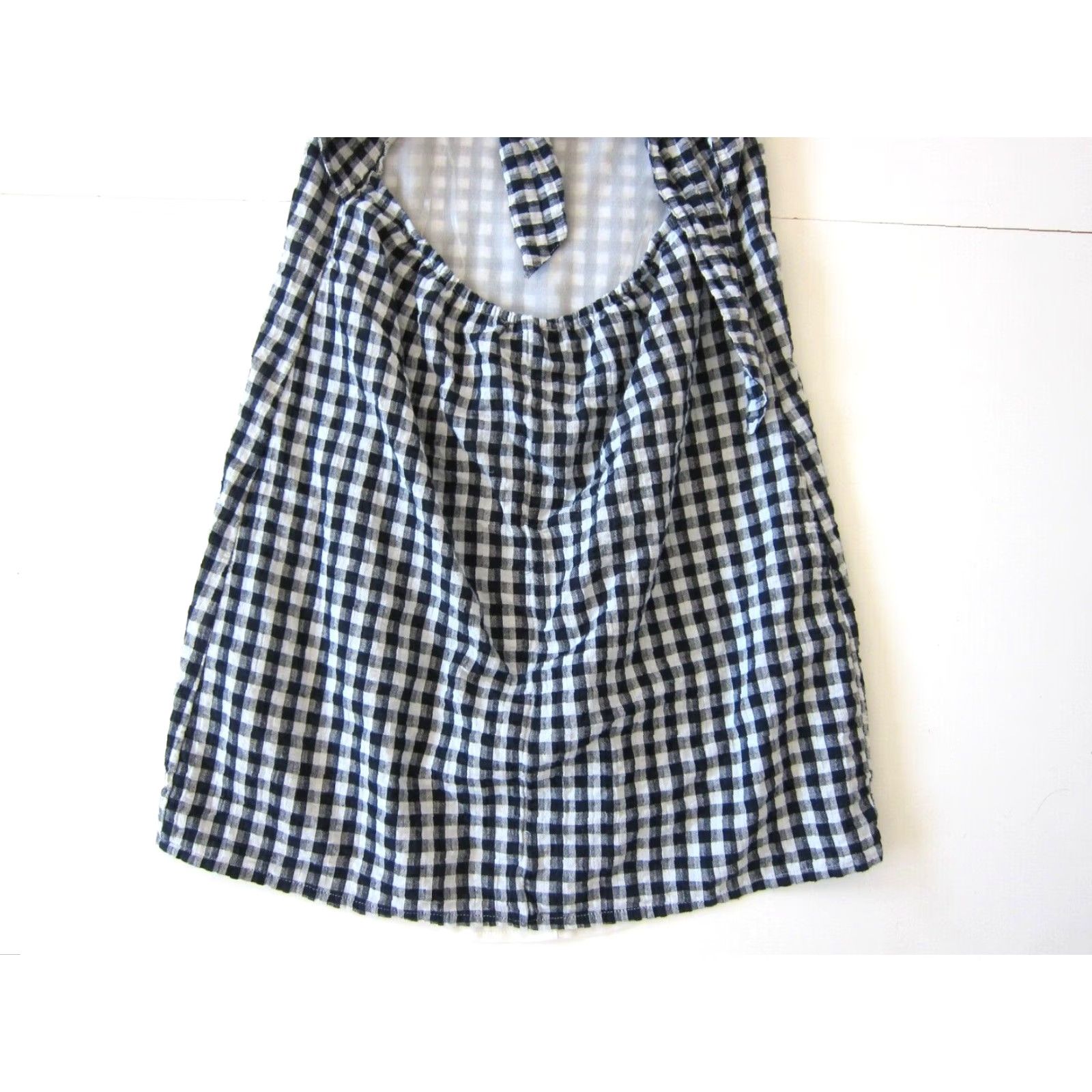 American Eagle Outfitters VINTAGE American Eagle Outfitters Cotton Linen Blue White Plaid Spaghetti Strap Tunic Slip Dress M Size M / US 6-8 / IT 42-44 - 6 Thumbnail