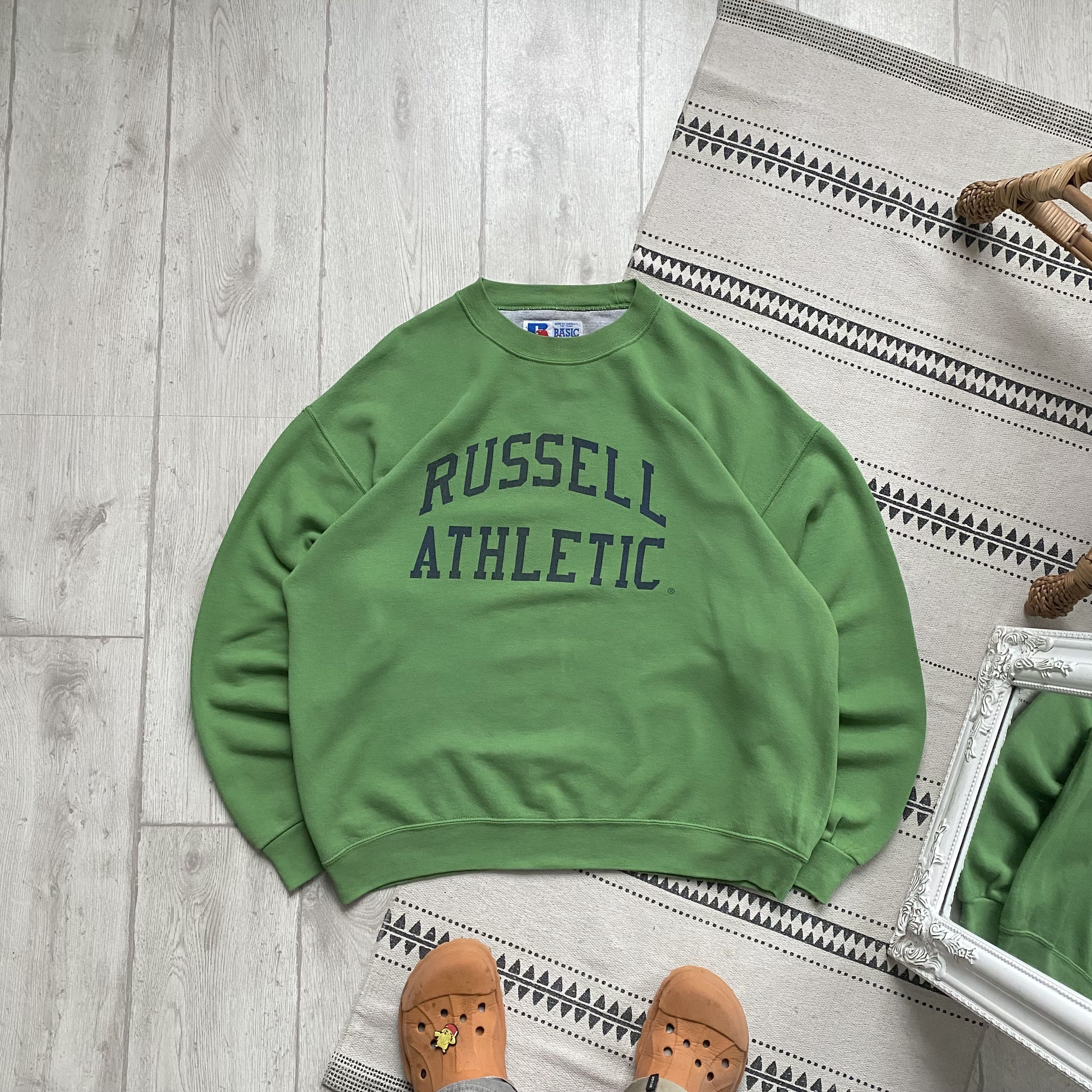 Russell Athletic 🍏 Vintage 90s RUSSELL ATHLETIC boxy sweatshirt Size US L / EU 52-54 / 3 - 1 Thumbnail
