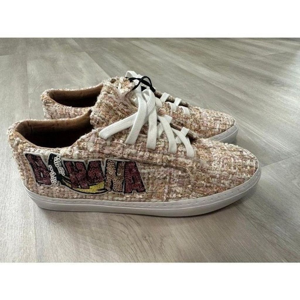 Zara Zara Tweed Sequins Banana Embellished Sneakers Women 5 US EU Size US 5 / IT 35 - 6 Thumbnail