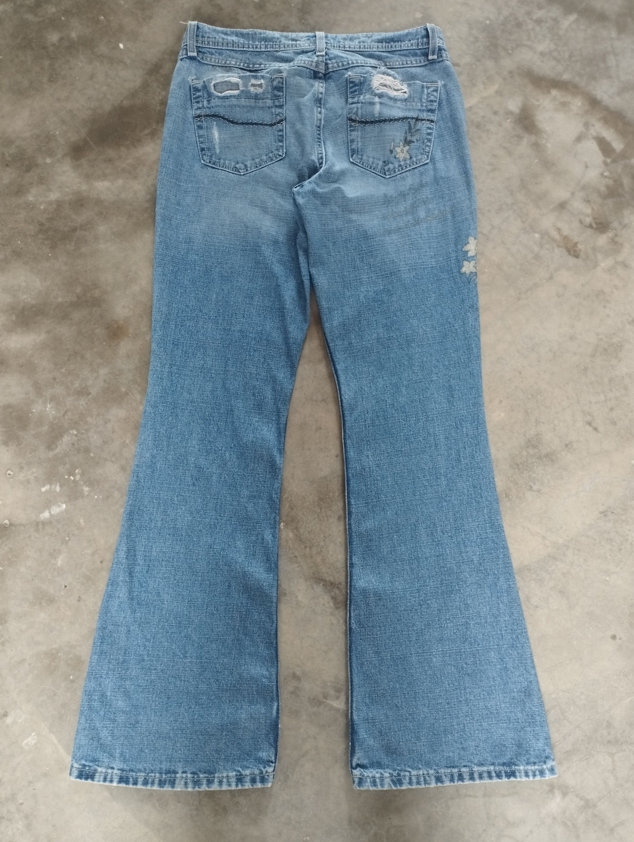 Japanese Brand Super Flare Jeans Poem Jeans Mossimo Bootcut Jeans Size US 32 / EU 48 - 2 Thumbnail