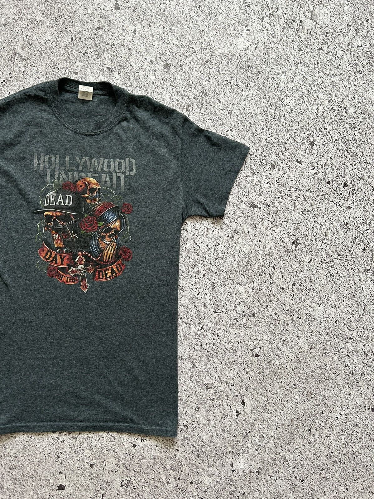 Band Tees × Vintage Vintage Hollywood Undead Day Of The Dead 2015 Rock T-Shirt Size US S / EU 44-46 / 1 - 4 Thumbnail