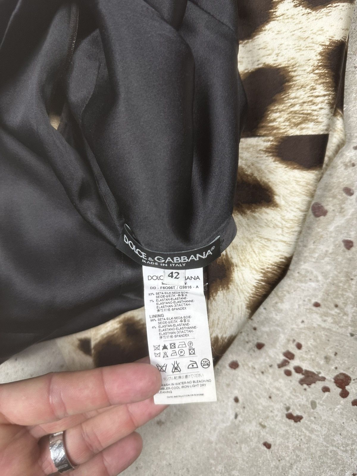 Dolce & Gabbana Dolce & Gabbana Silk Midi Leopard Print Dress Size M / US 6-8 / IT 42-44 - 15 Thumbnail