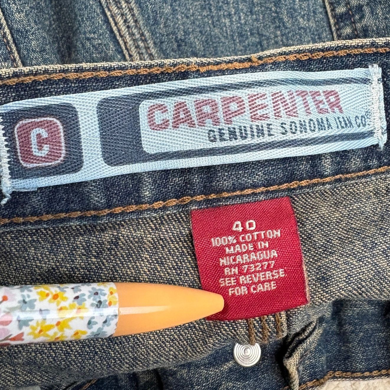 Sonoma Sonoma Goods Men's Carpenter Denim Jean Shorts Size 40 Size US 40 / EU 56 - 3 Thumbnail
