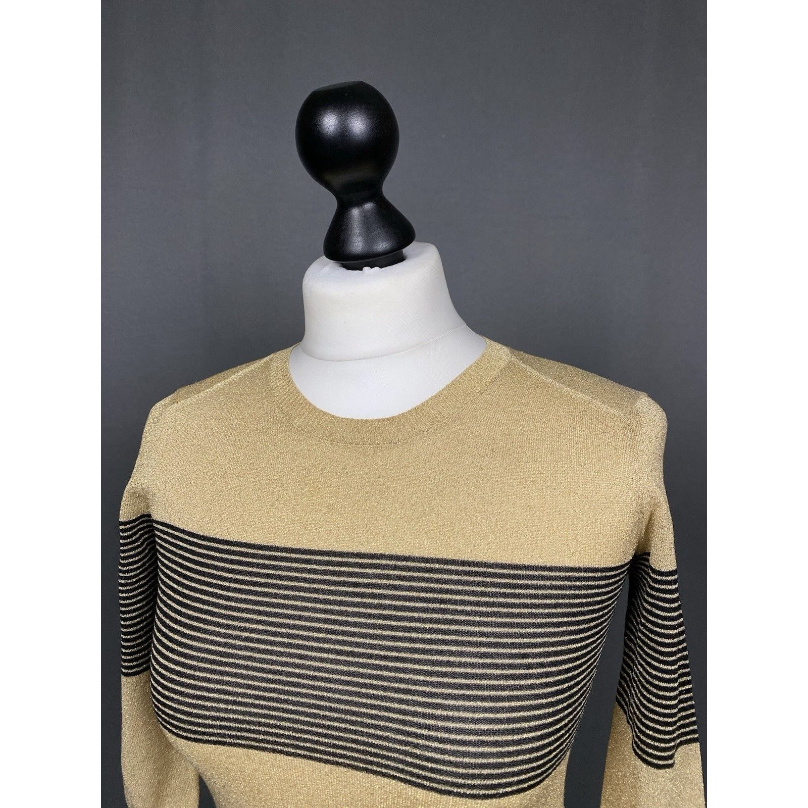 Dolce & Gabbana Dolce&Gabbana Women's Beige Wool Silk Crewneck Tunic Sweater Size S / US 4 / IT 40 - 5 Thumbnail