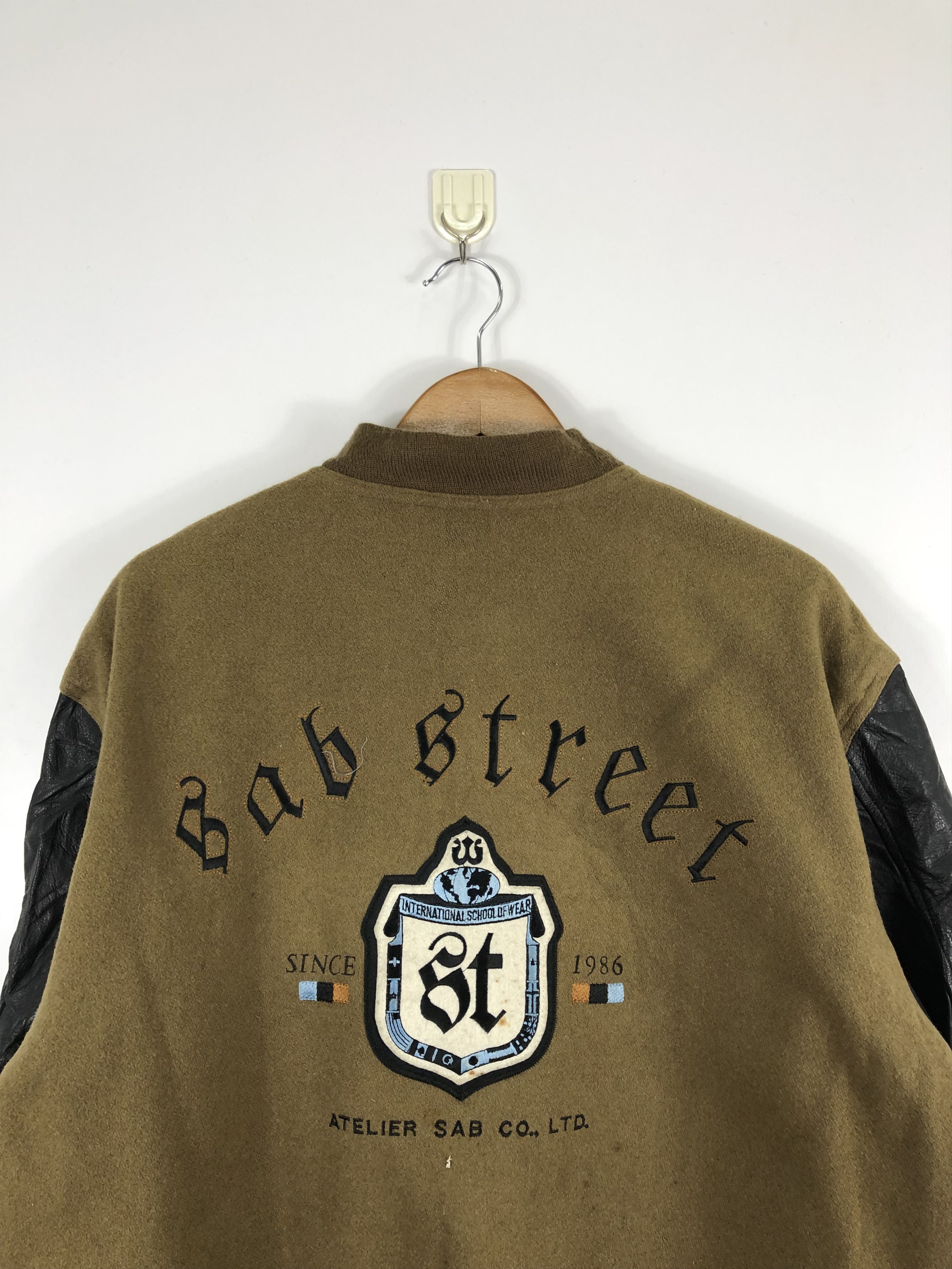 Japanese Brand Vintage 90s Sab Street Varsity Jacket Leather V0251 Size US L / EU 52-54 / 3 - 2 Thumbnail