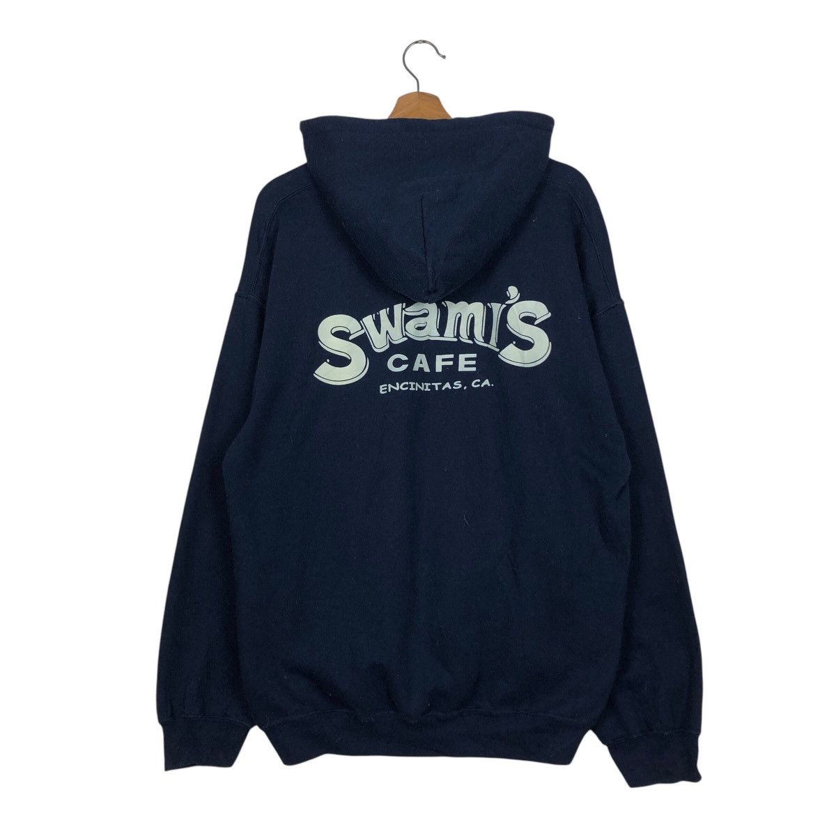 Gildan 📌Vintage Hoodie Pull Over Swami's Cafe Big Logo Size US L / EU 52-54 / 3 - 9 Thumbnail