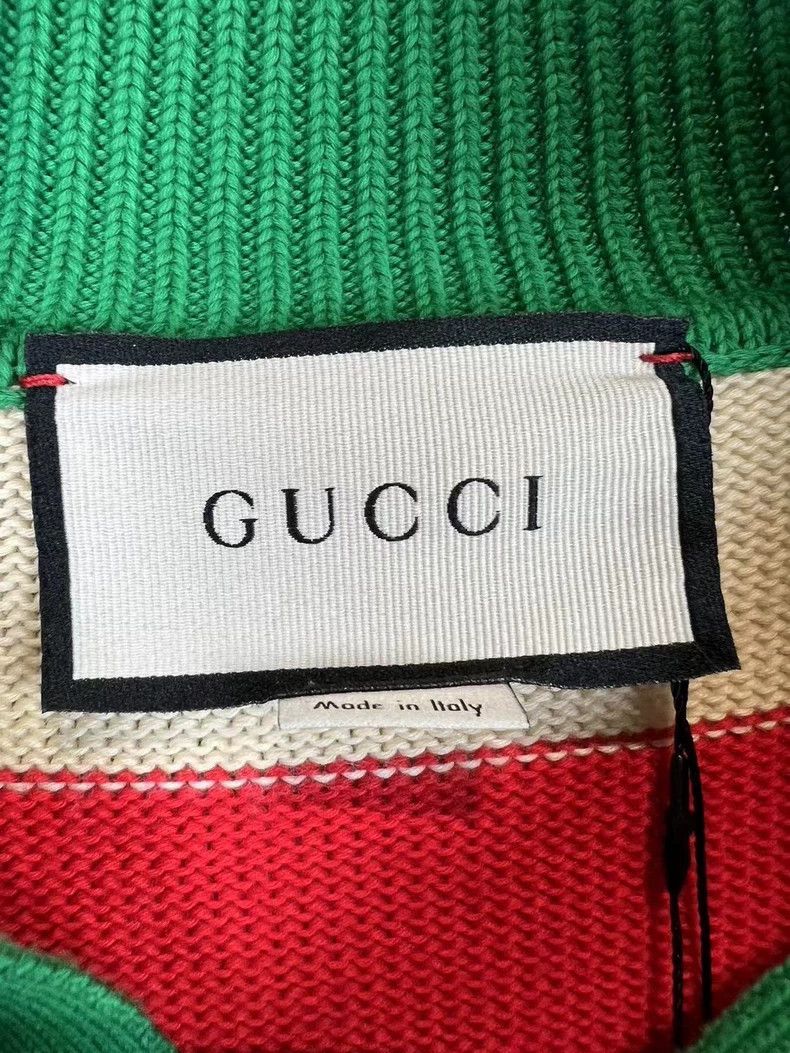Gucci Gucci Red and green striped embroidered LOGO sweater 2503-N Size US L / EU 52-54 / 3 - 5 Thumbnail