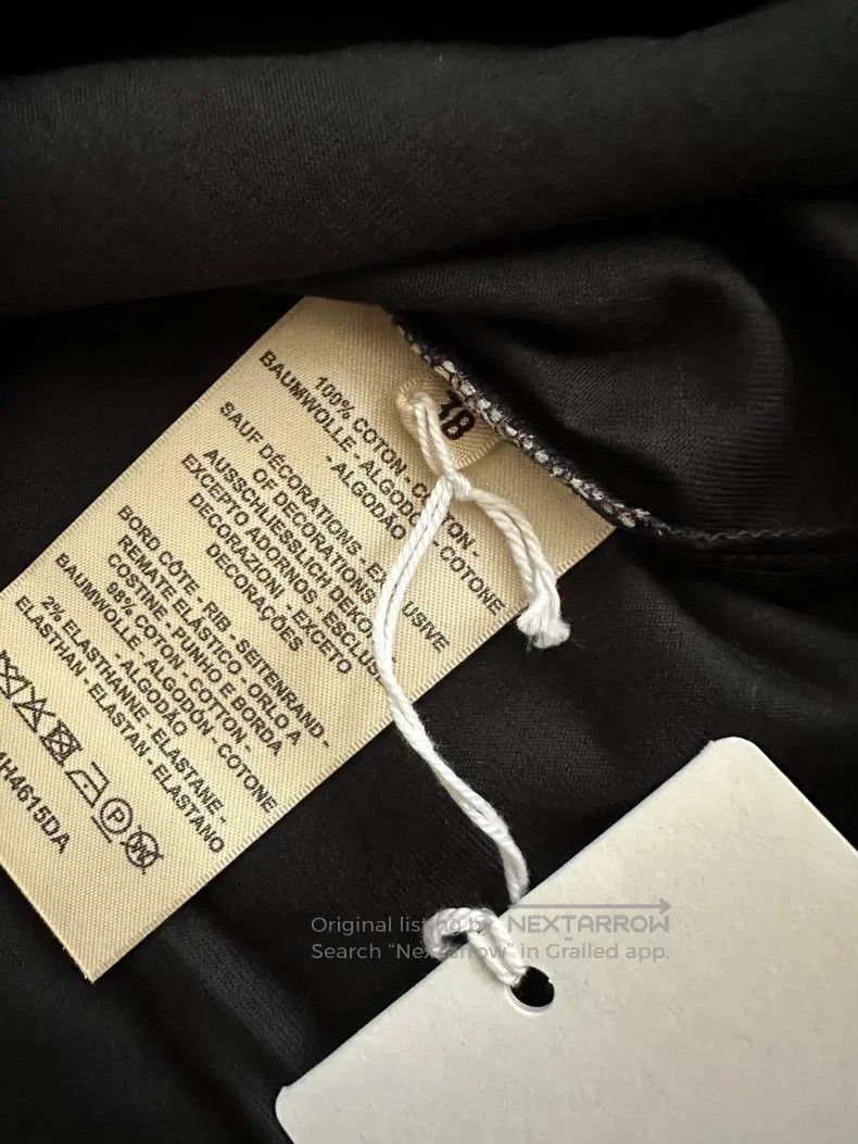 Hermes Hermes Black Short-Sleeve T-Shirt with H Pocket Embroidere Size XS / US 0-2 / IT 36-38 - 3 Thumbnail