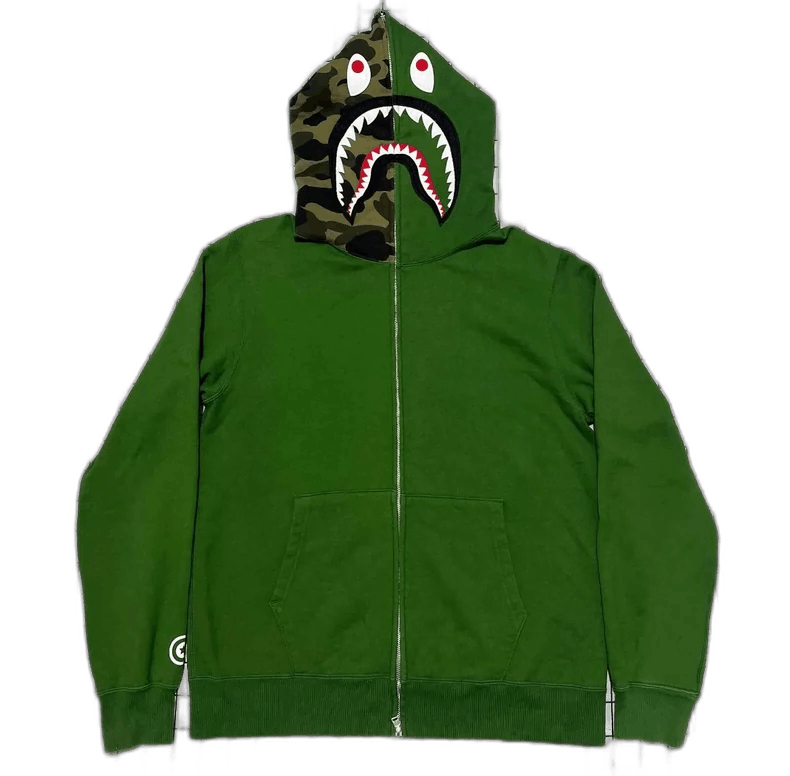 Bape Bape Avocado Color Shark Hoodie Size US XL / EU 56 / 4 - 1 Thumbnail