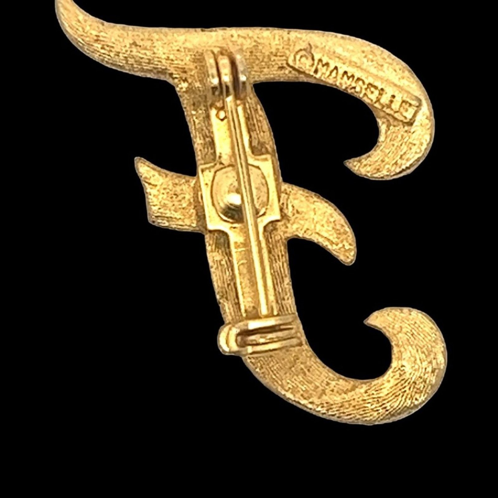 & Other Stories Vintage - Mamselle Goldtone Monogram Initial F Brooch Size ONE SIZE - 2 Thumbnail
