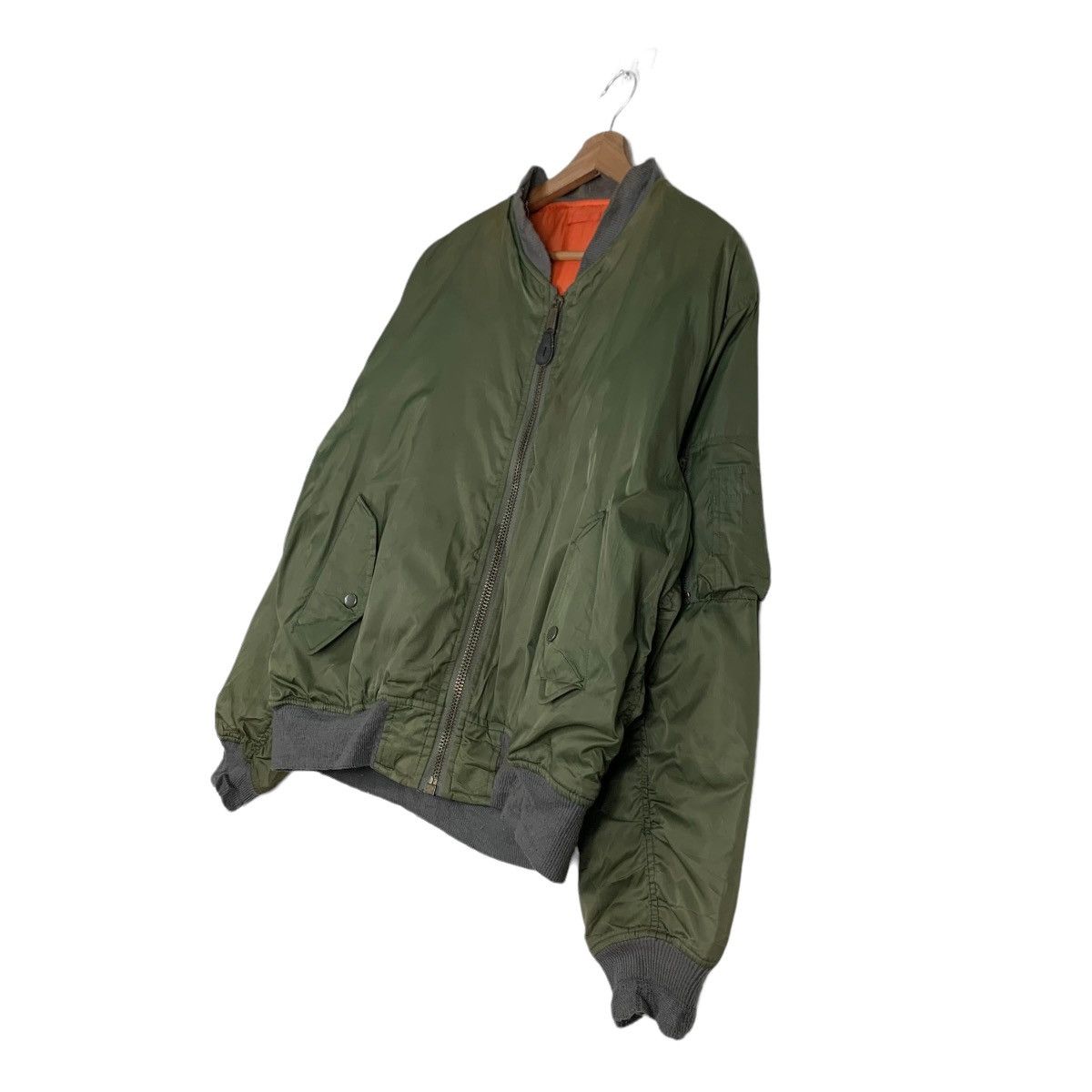 Reversible MA1 Flight Jacket Bomber Jacket #0150-C8