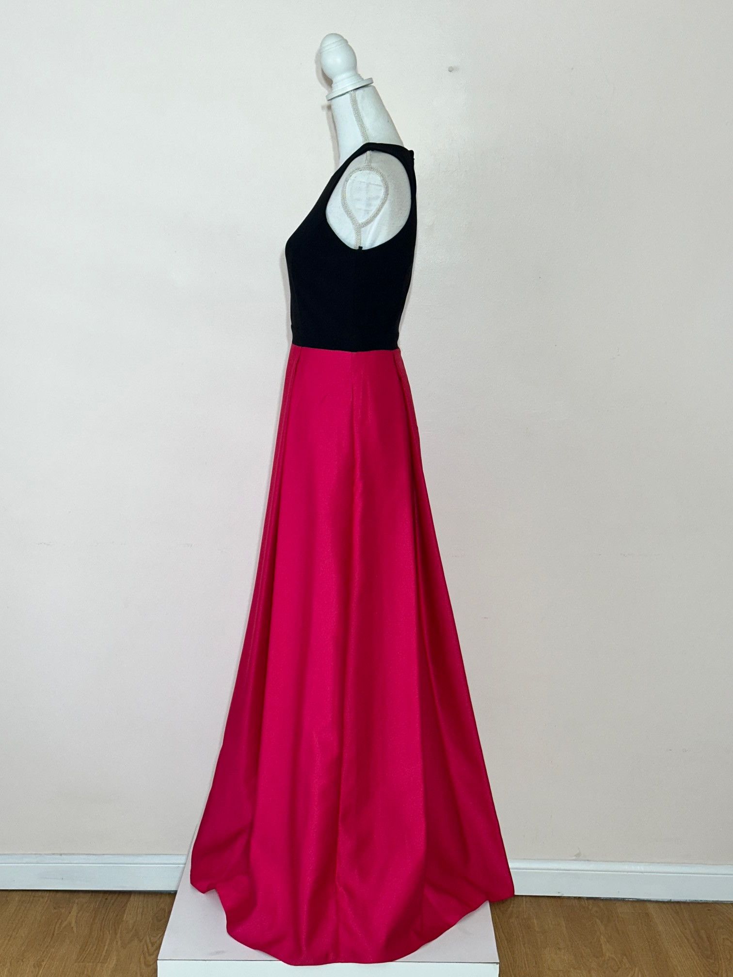 Designer B&A Betsy and Adam Pink/Black Evening Gown Size 4 Size S / US 4 / IT 40 - 3 Thumbnail