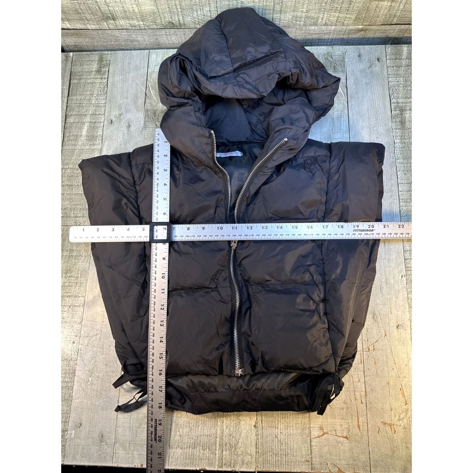 Vintage Jireh Black Puffer Vest Hooded Sleeveless Jacket Women’s Size Small Zip Up Size S / US 4 / IT 40 - 4 Thumbnail