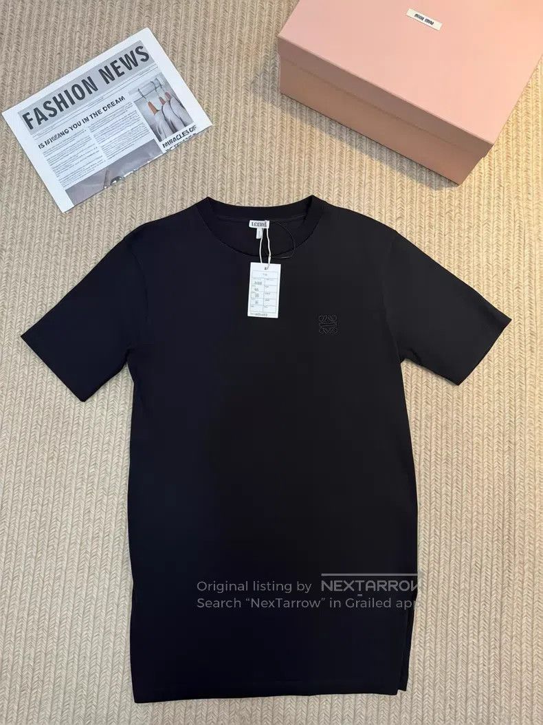 Loewe Loewe Solid Round Neck Loose T-Shirt - Women's - Black Size XS / US 0-2 / IT 36-38 - 1 Thumbnail