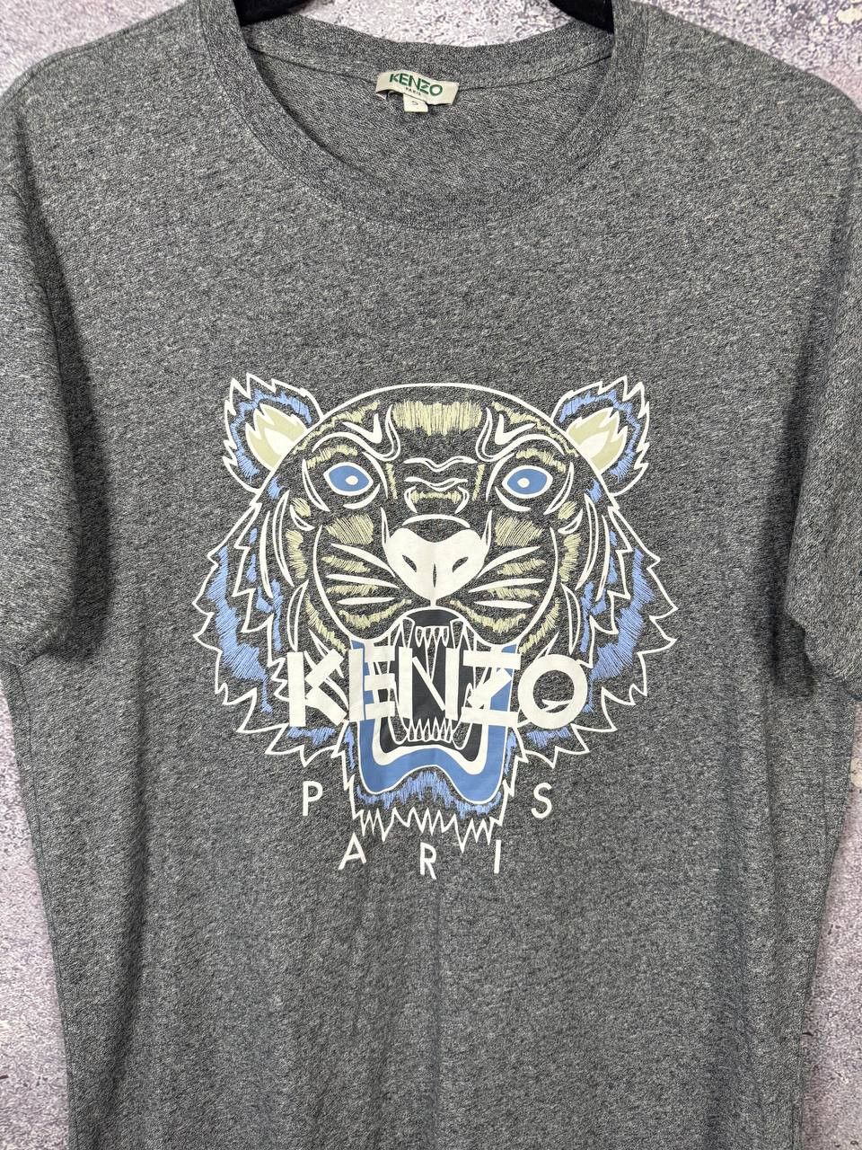 Kenzo Kenzo Paris Grey Crew Neck Tiger Logo Graphic Print Tee Size US S / EU 44-46 / 1 - 4 Thumbnail