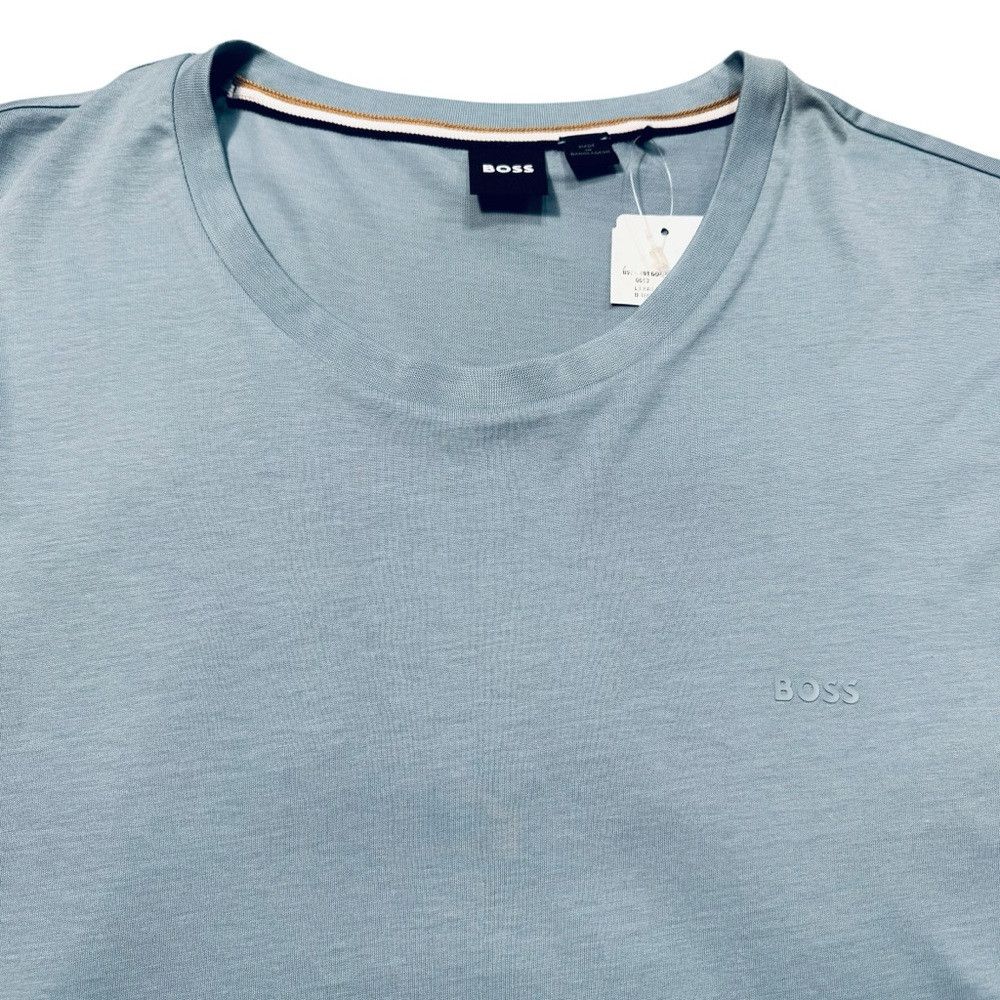 Hugo Boss NWT New Hugo Boss Cotton Logo Detail Light Blue T-Shirt Siz Size US XXL / EU 58 / 5 - 5 Thumbnail
