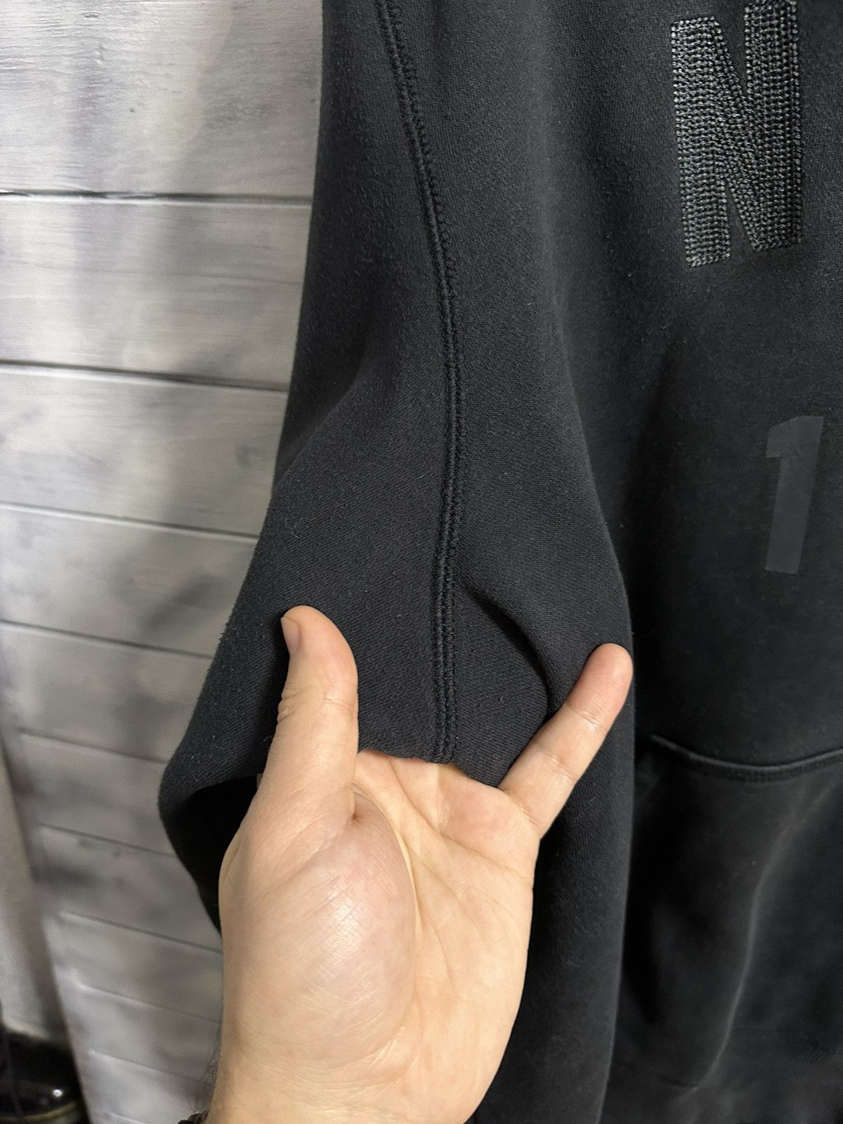 Nike Rare Vintage Hoodie Nike Small Swoosh Centr Logo Drill. Size US XL / EU 56 / 4 - 8 Thumbnail