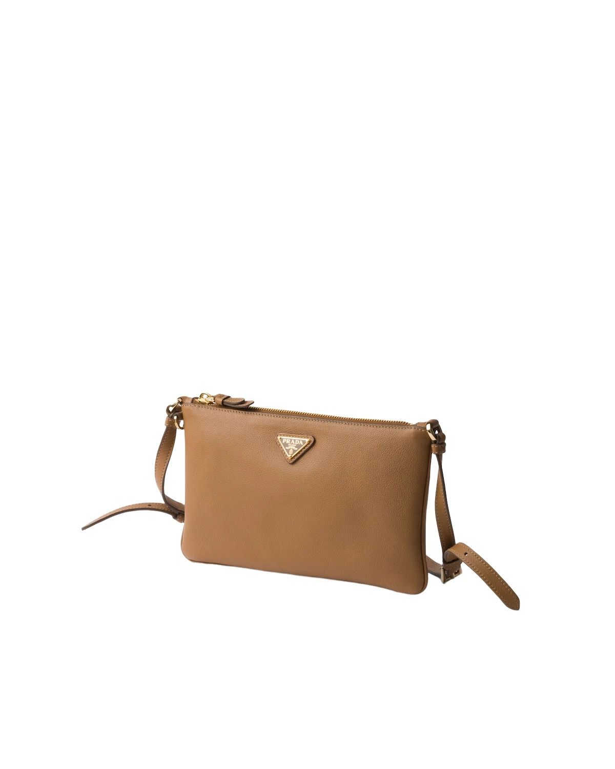 Prada PRADA $1750 Caramel Leather Pouch New And Authentic Size ONE SIZE - 2 Thumbnail