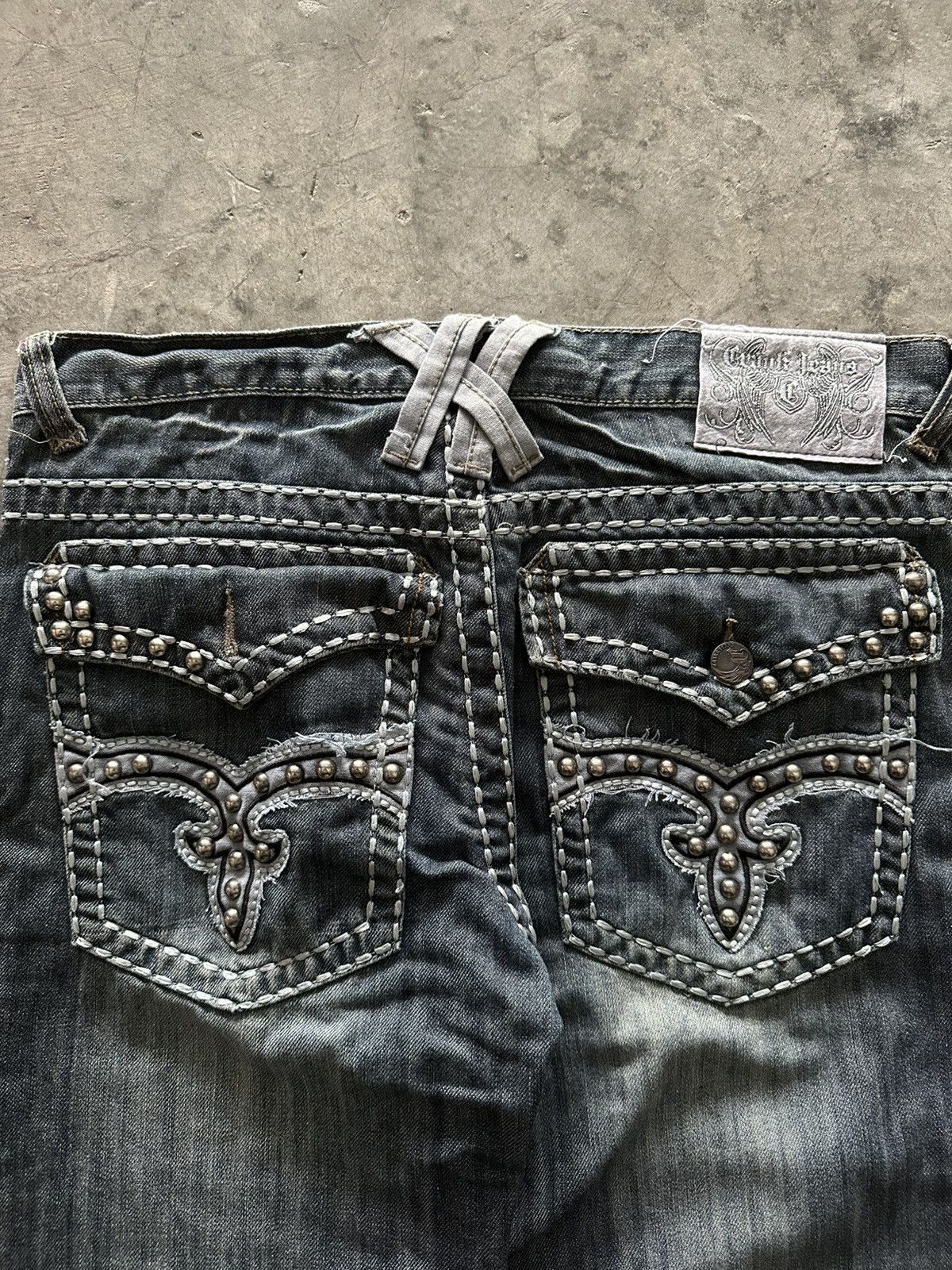 If Six Was Nine × Japanese Brand × Le Grande Bleu (L.G.B.) Japanese Y2K Whisker Wash Flared Jeans Size 34" / US 12 / IT 48 - 9 Thumbnail