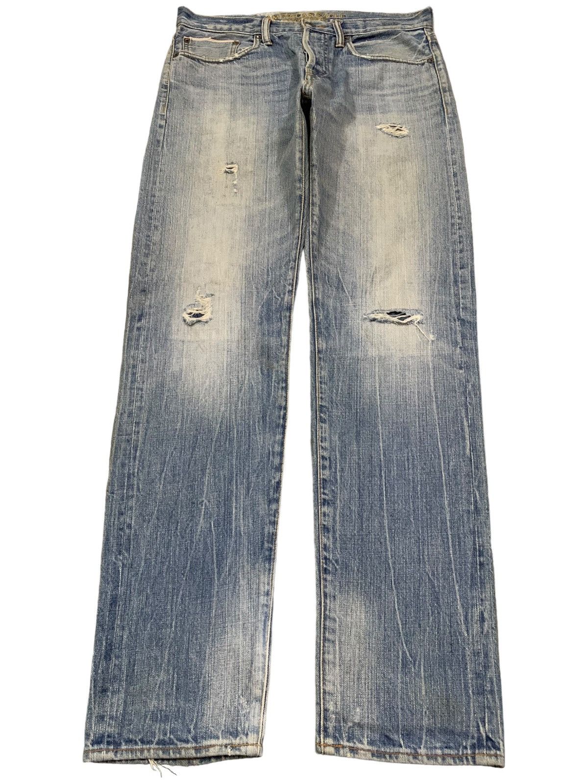 American Eagle Outfitters Vintage American Eagle Outfitters Selvedge Distressed Jeans Size US 32 / EU 48 - 2 Thumbnail