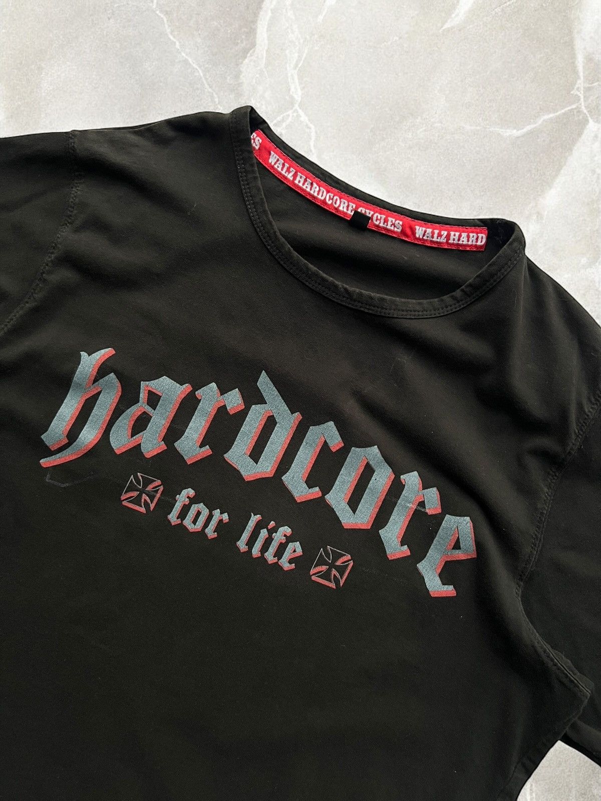 Band Tees × Vintage HARDCORE FOR LIFE! Walz VINTAGE Rave T shirt skull tee y2k Size US M / EU 48-50 / 2 - 3 Thumbnail