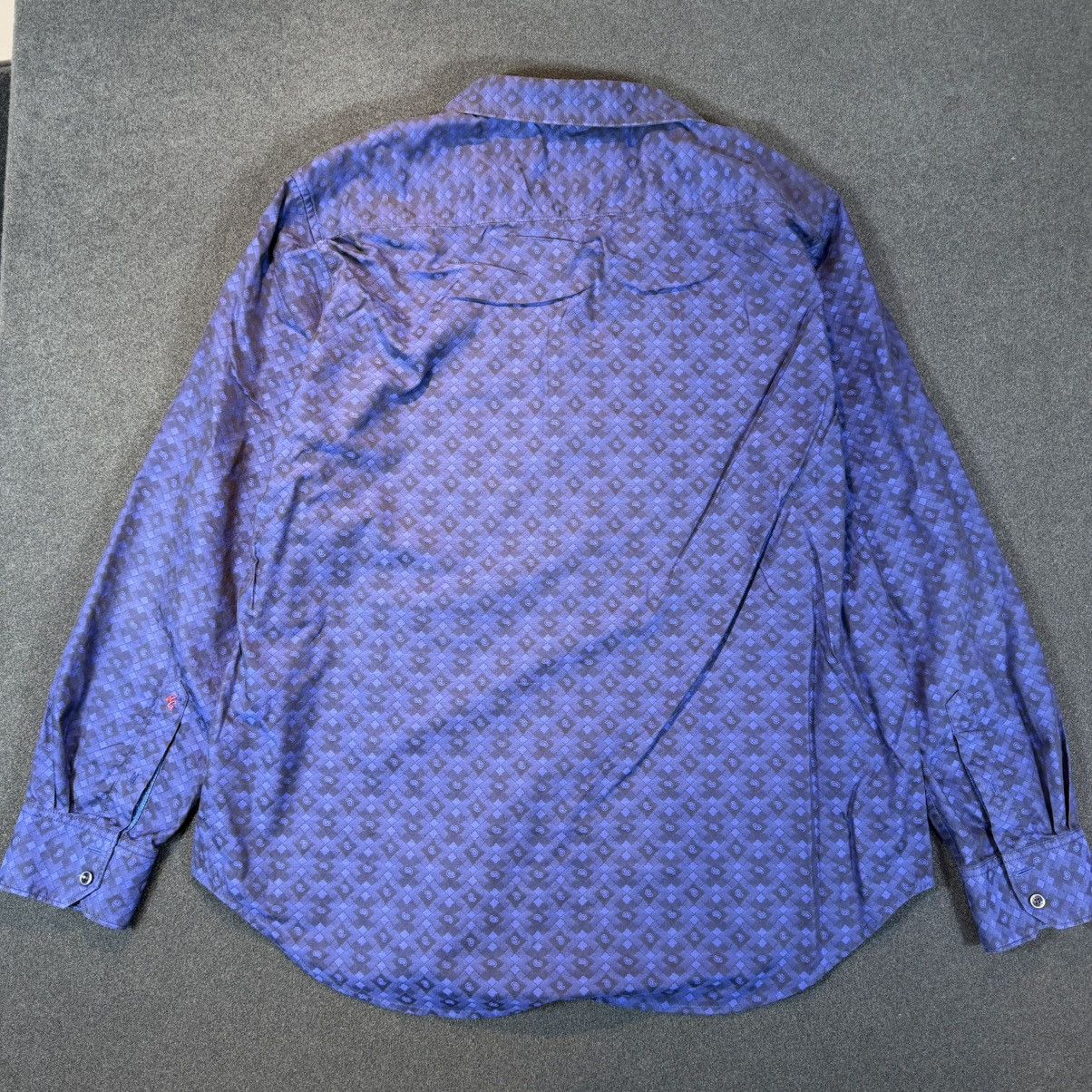 Robert Graham Robert Graham Shirt Mens Small/XS Blue Button Up Geometric Size US S / EU 44-46 / 1 - 2 Thumbnail